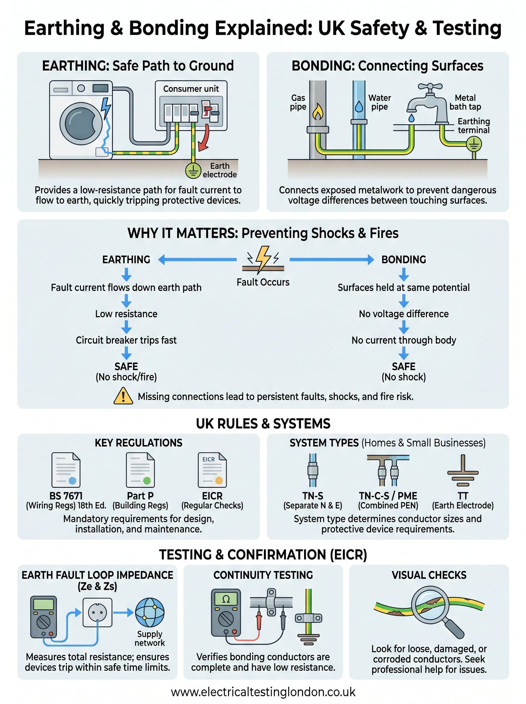 earthing and bonding explained infographic