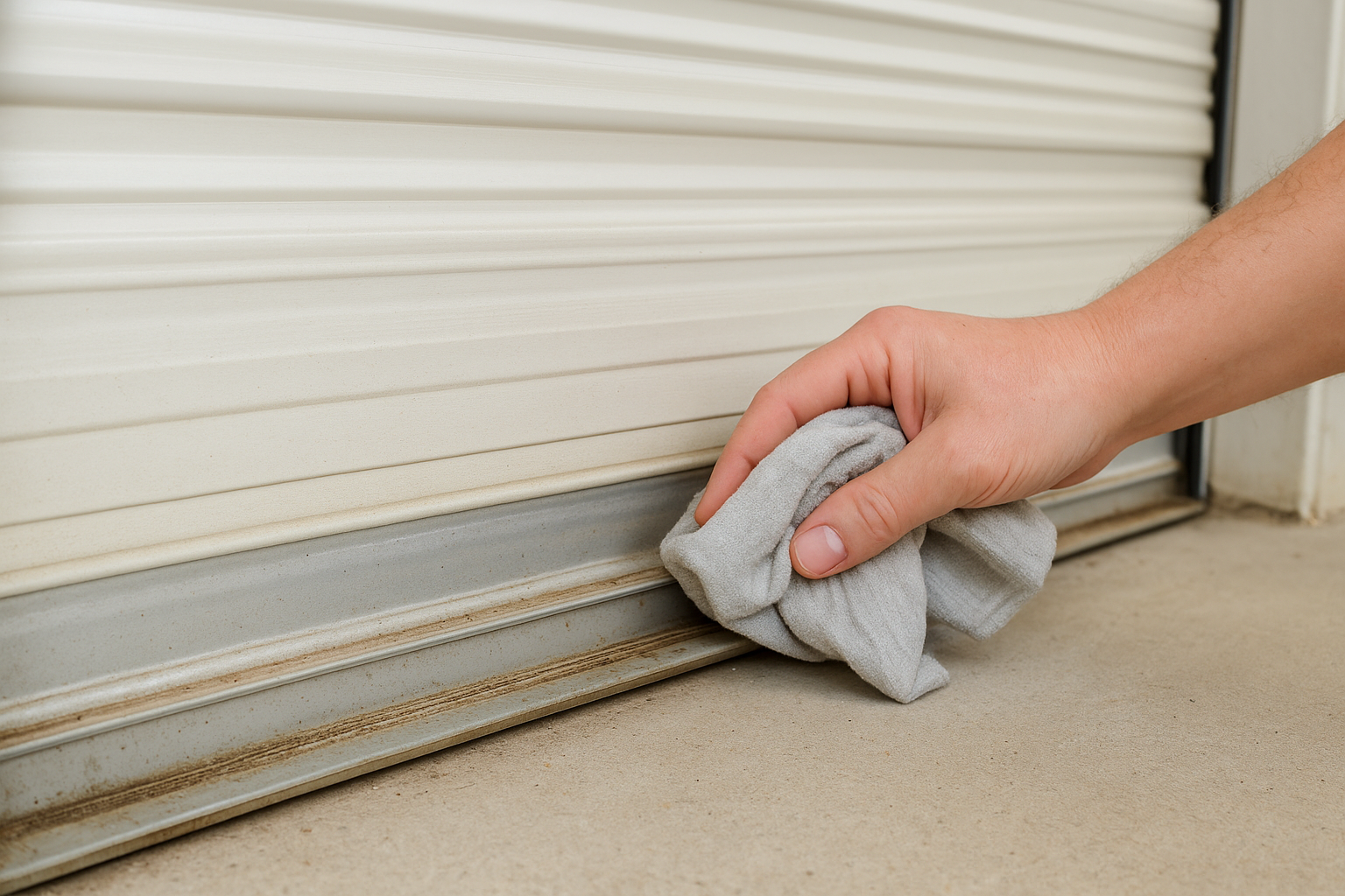 3. Clean the Tracks and Door Curtain