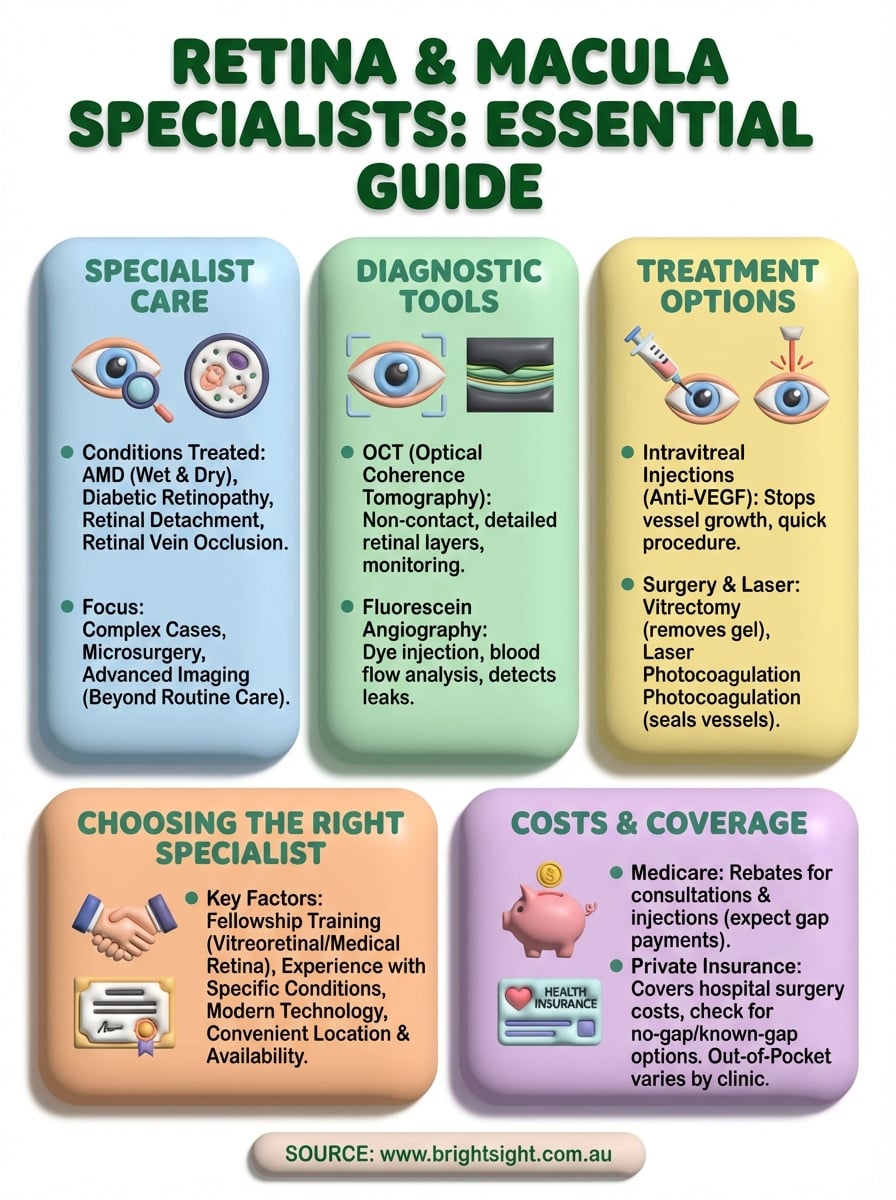 retina and macula specialists infographic