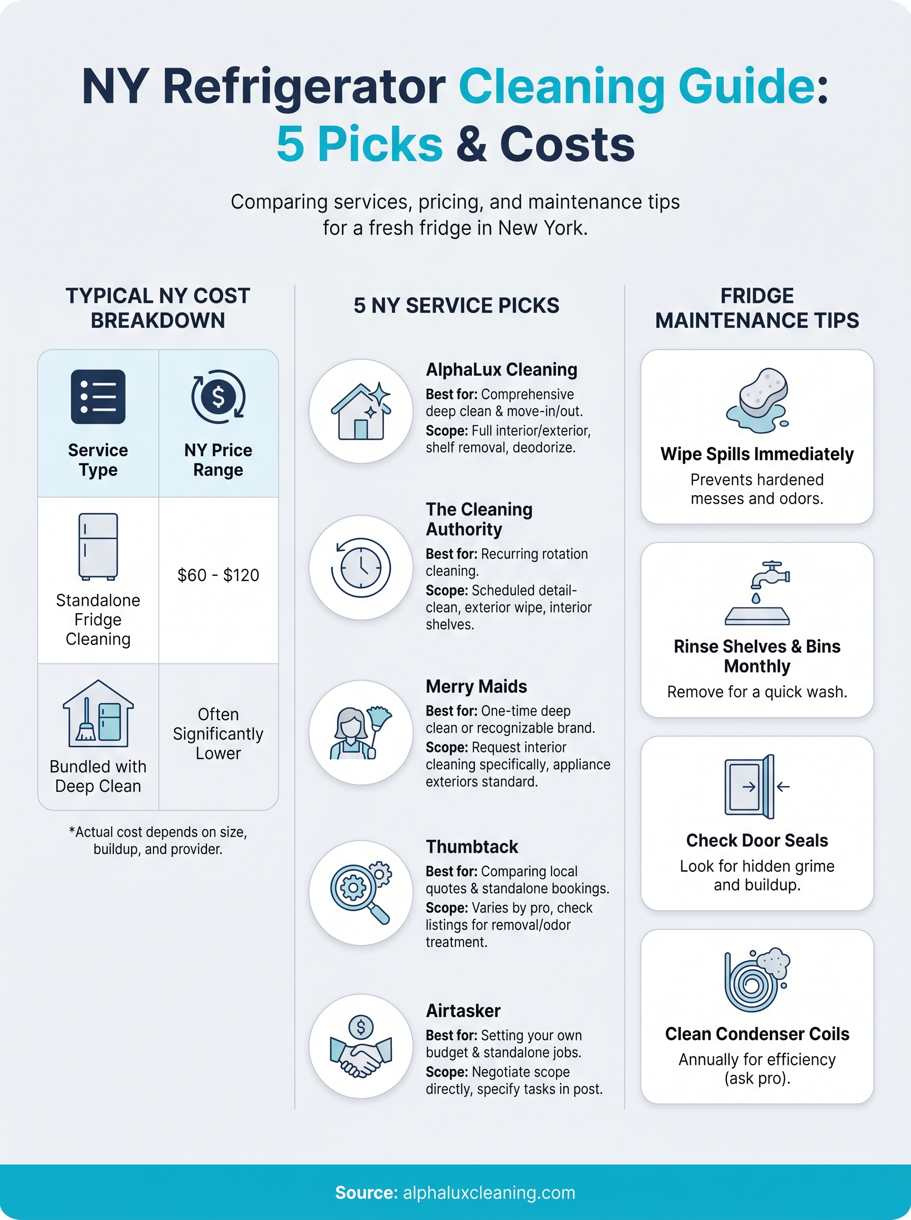 refrigerator cleaning service infographic