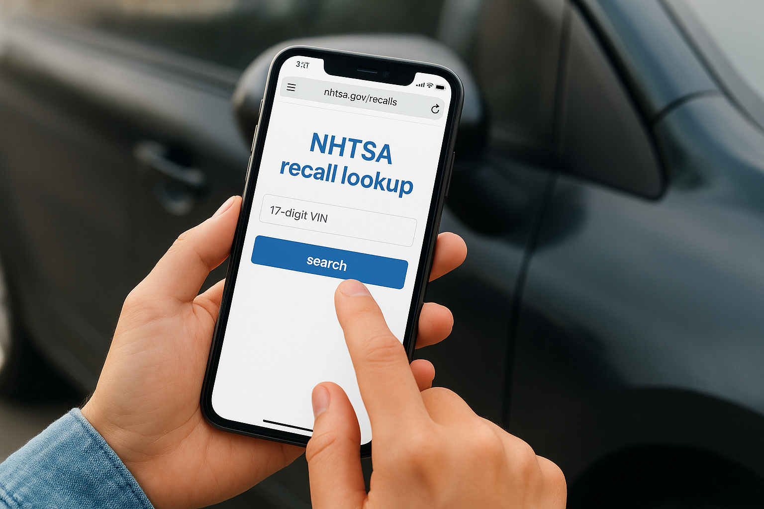 Step 2. Run a recall search on NHTSA.gov