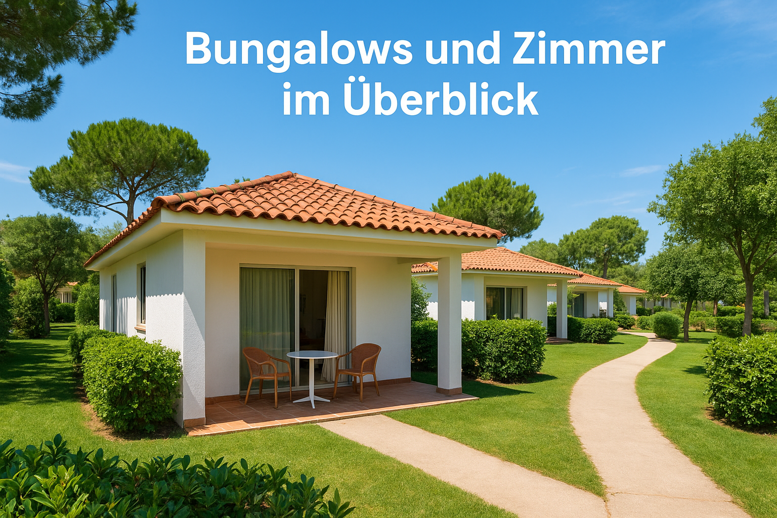 Bungalows und Zimmer im Überblick