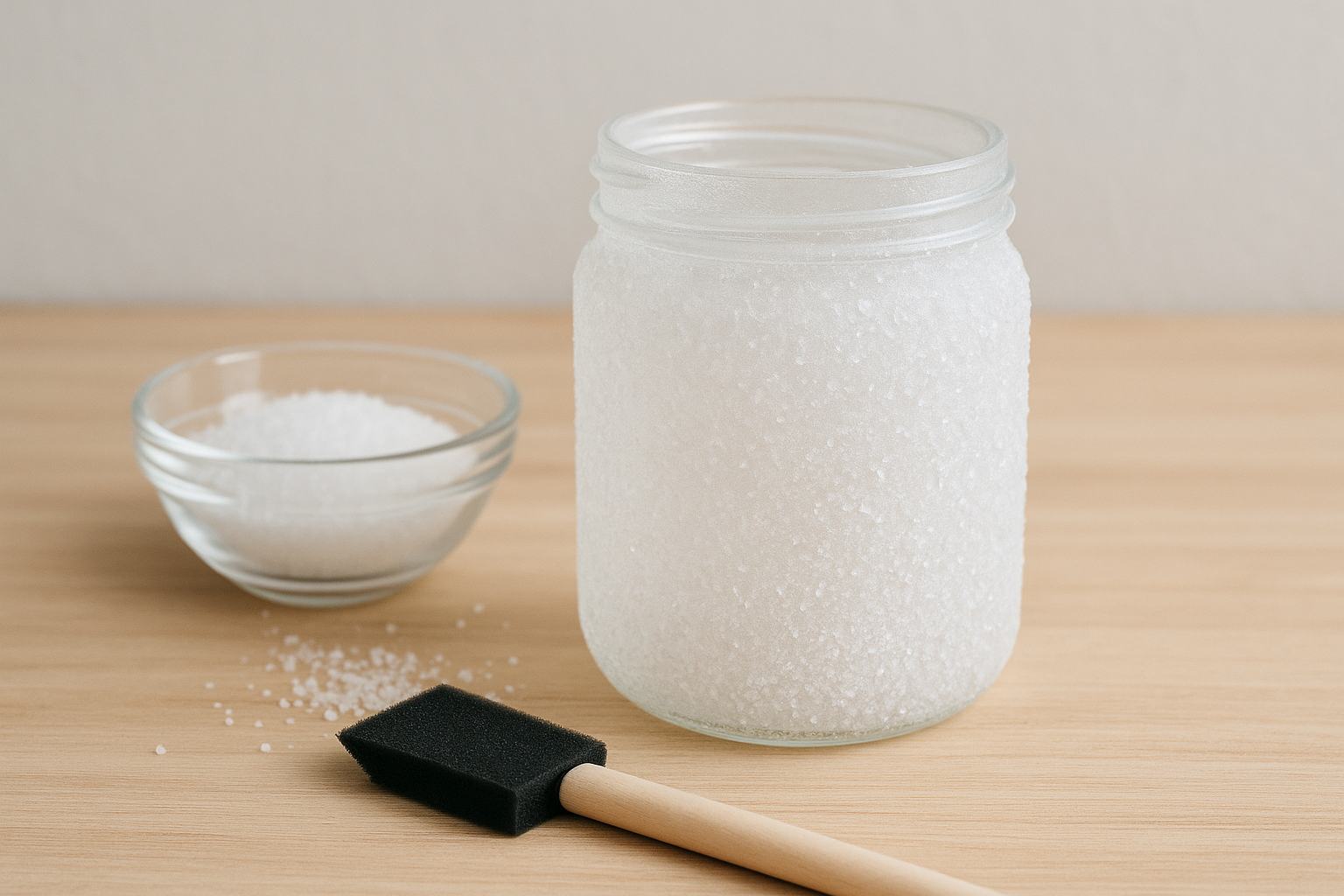 3. Make a Frosted Jar with Epsom Salt