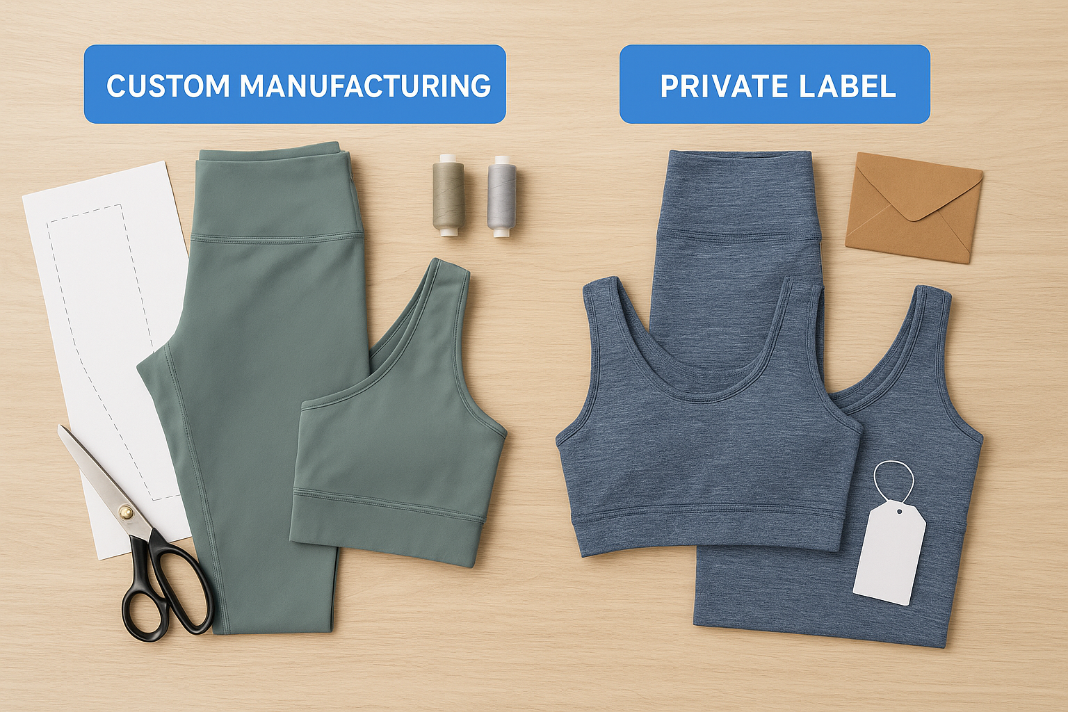 Choose between custom manufacturing and private label
