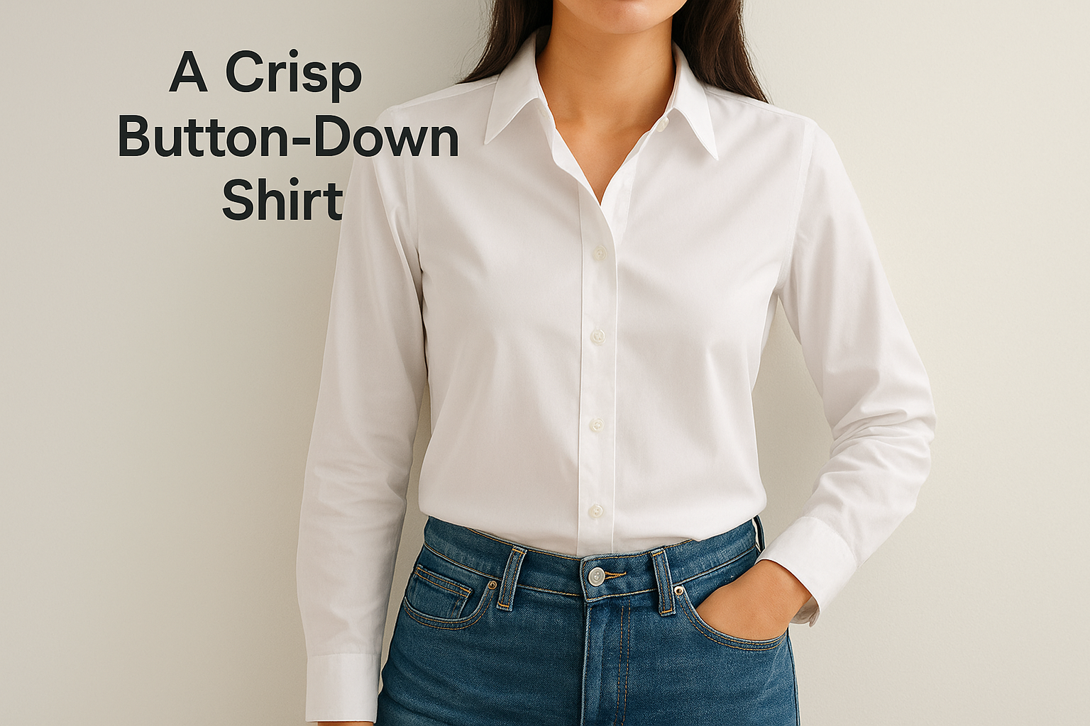 3. A Crisp Button-Down Shirt