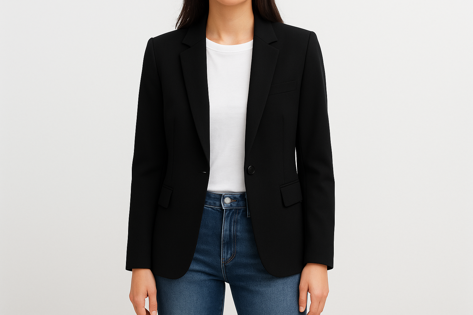 5. A Black Blazer or Structured Jacket