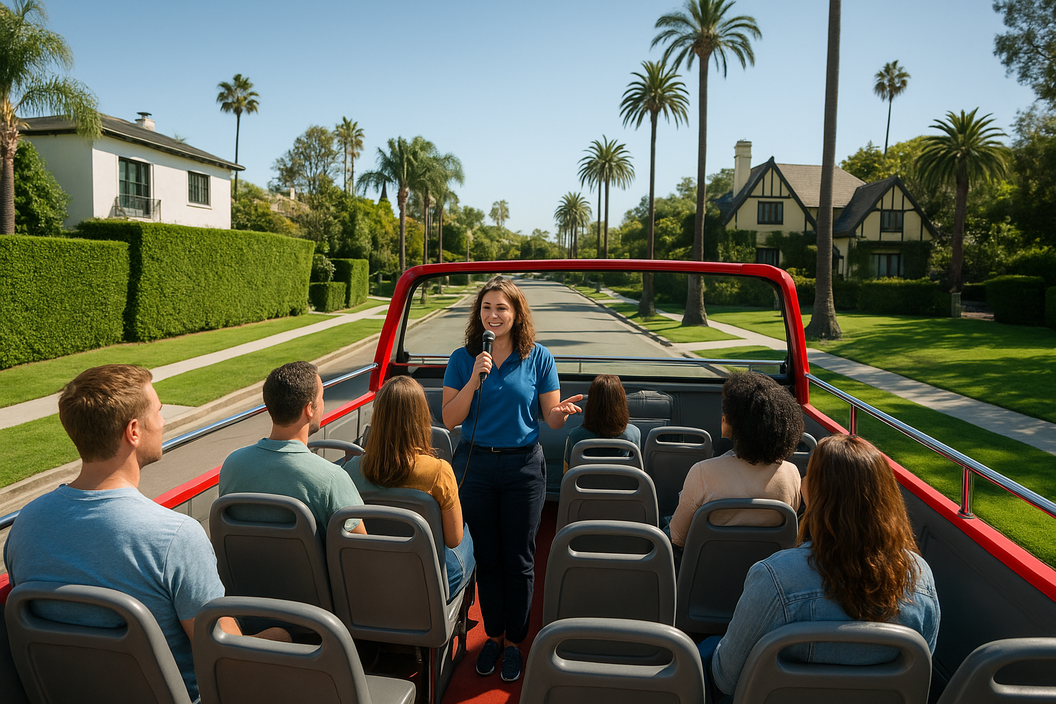 6. Open-air bus celebrity homes tour