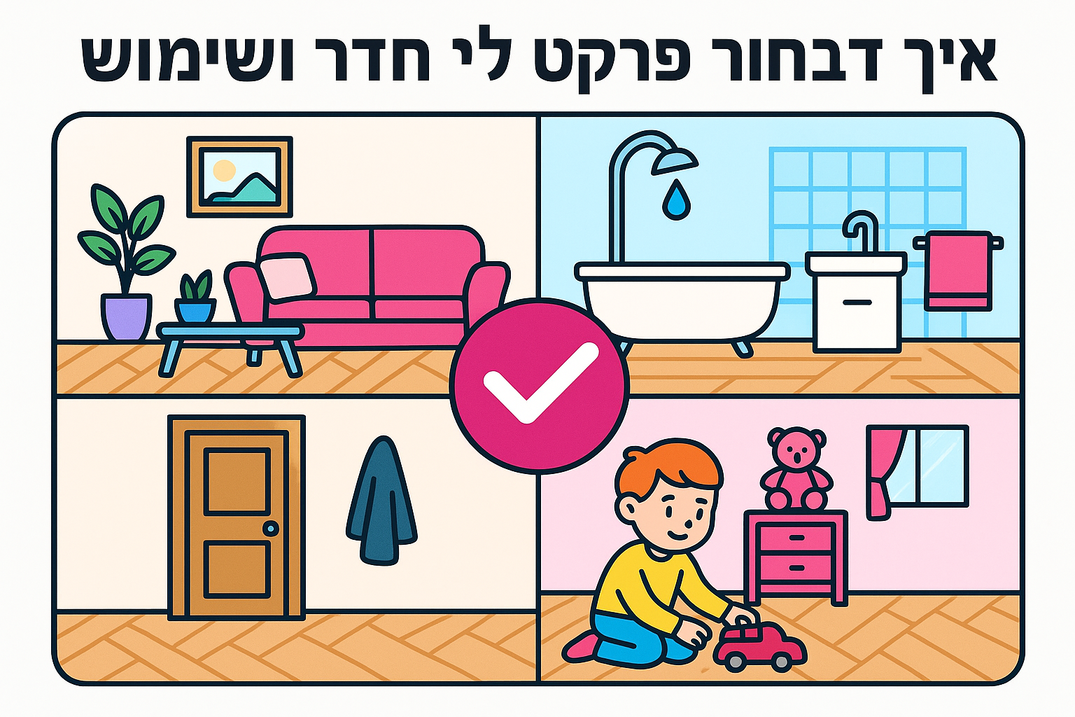 איך לבחור פרקט לפי חדר ושימוש