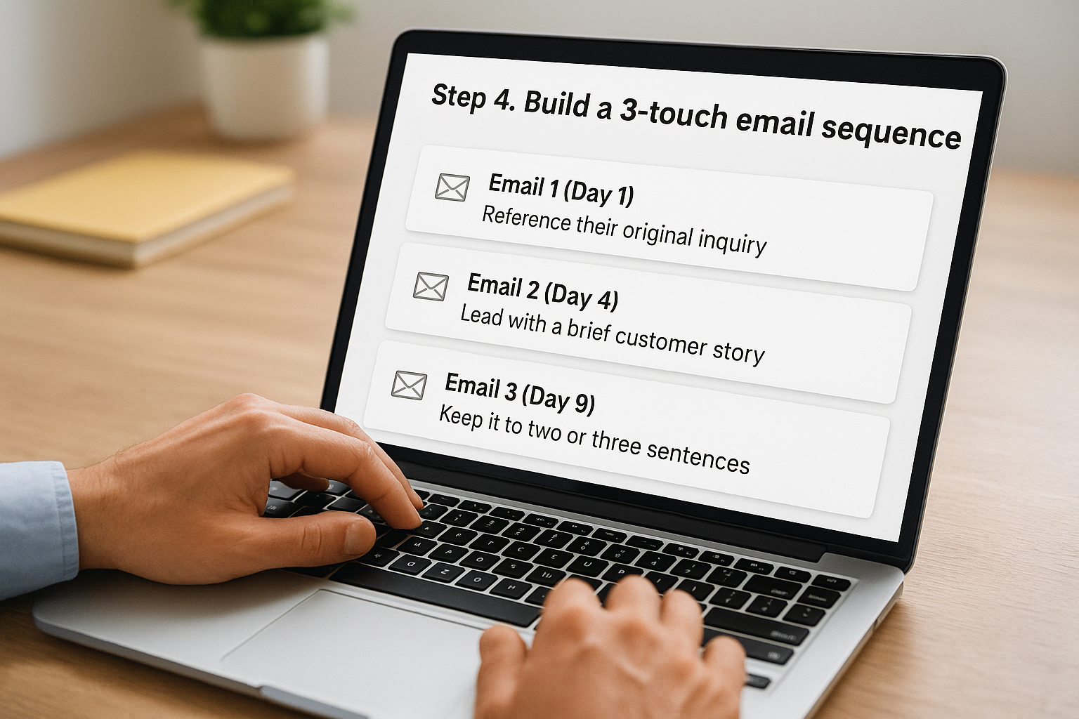 Step 4. Build a 3-touch email sequence