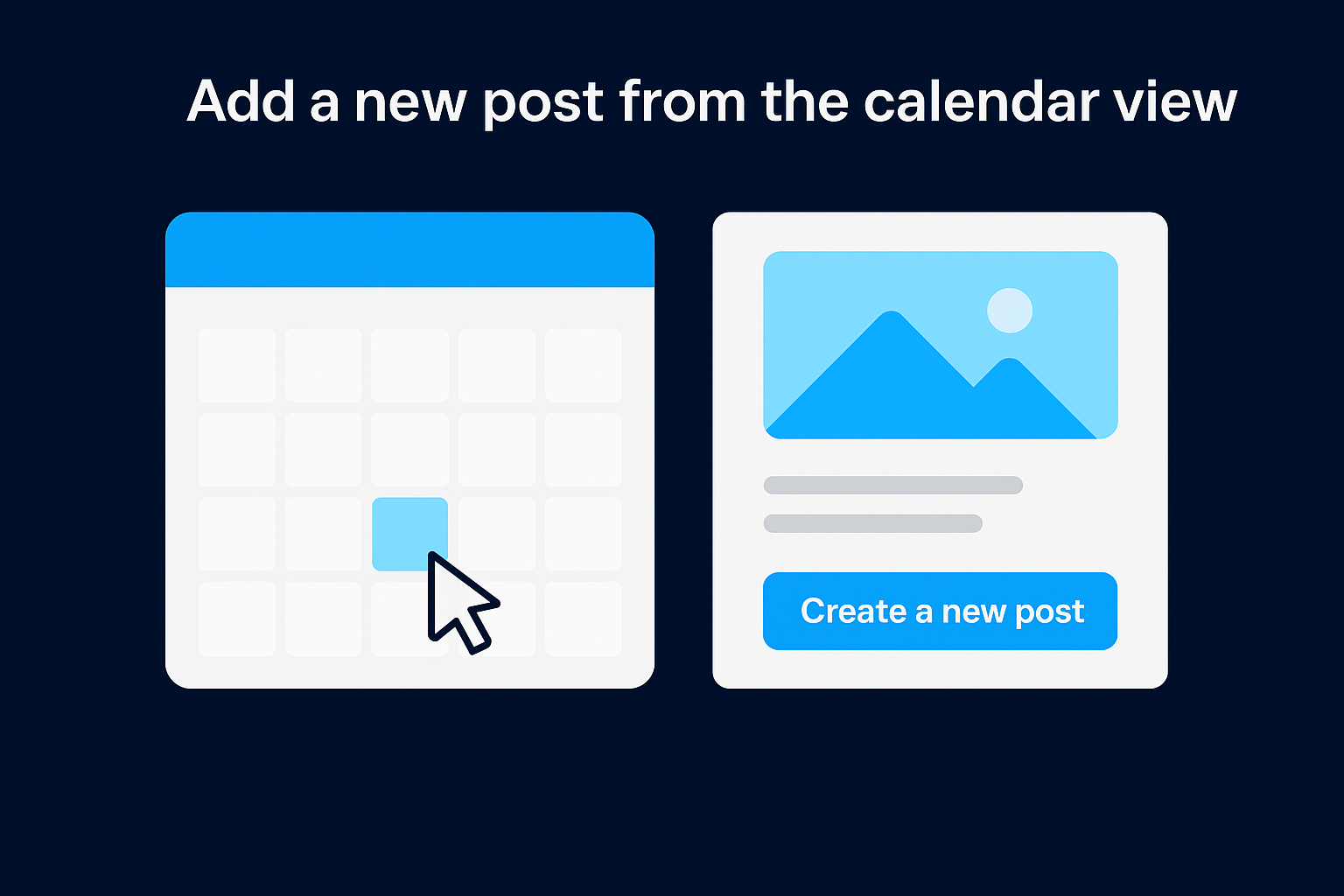 Add a new post from the calendar view