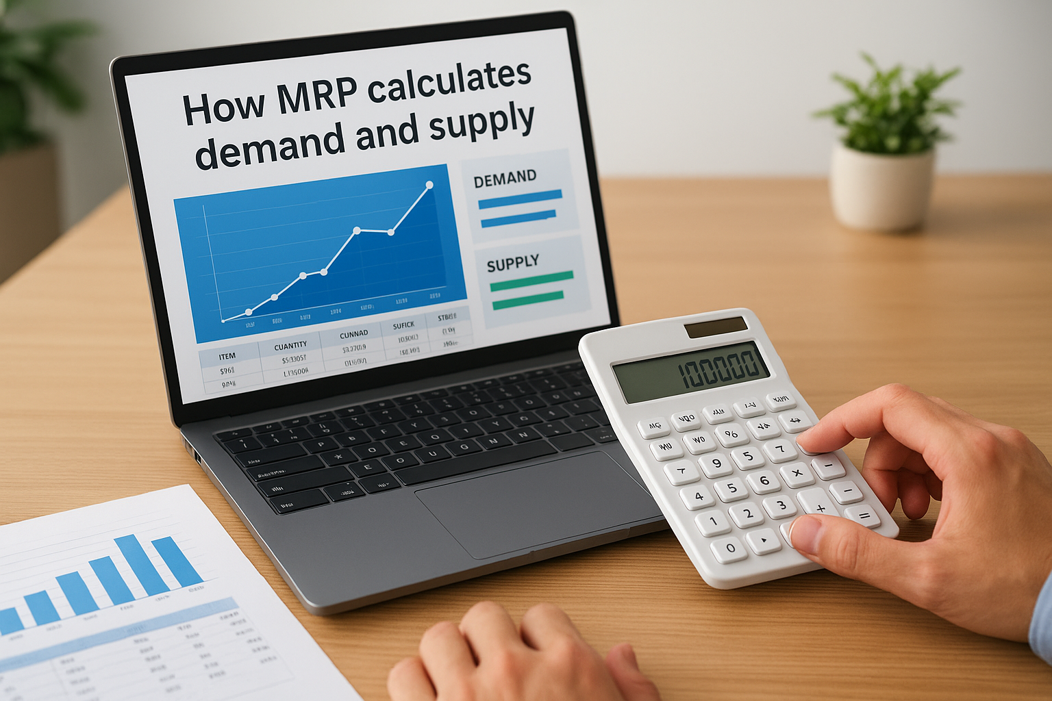 How MRP calculates demand and supply