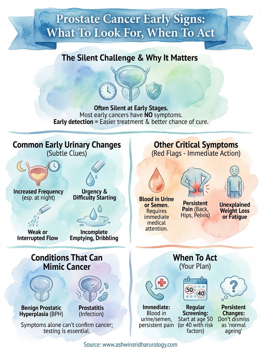 prostate cancer early signs infographic