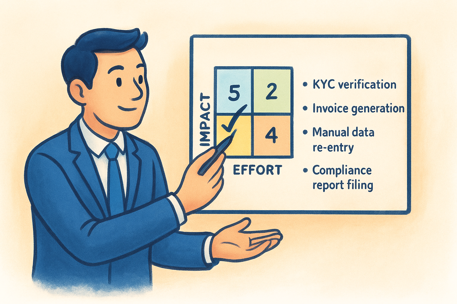Score and prioritise by impact and effort