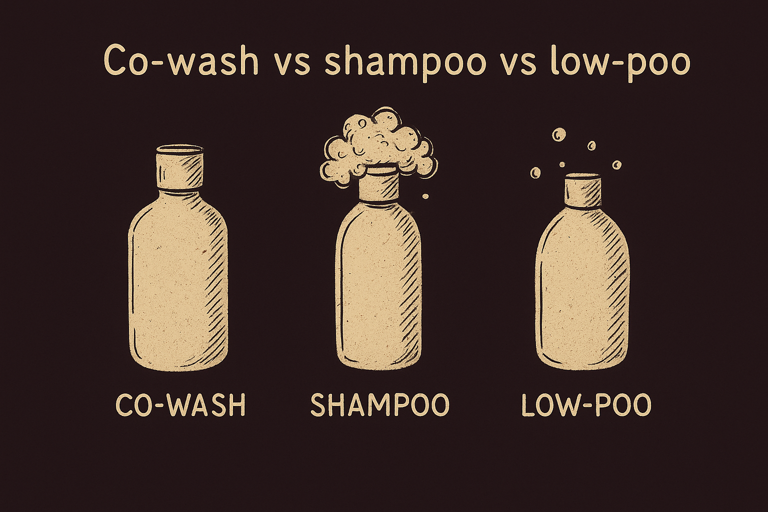 Co-wash vs shampoo vs low-poo