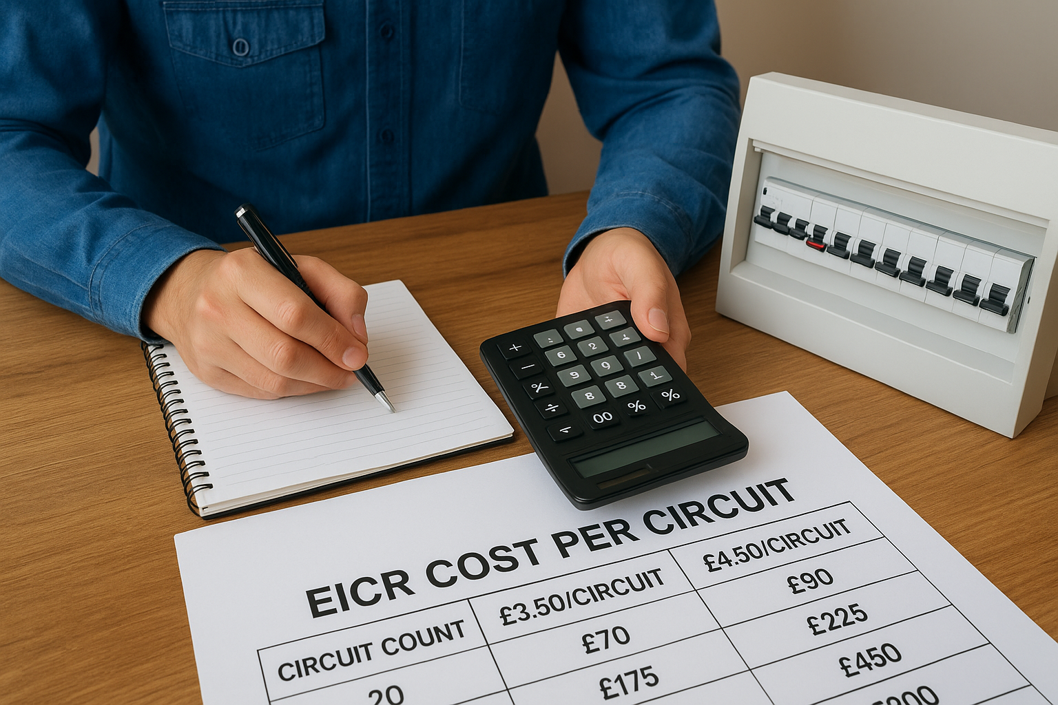 How to calculate your EICR cost per circuit
