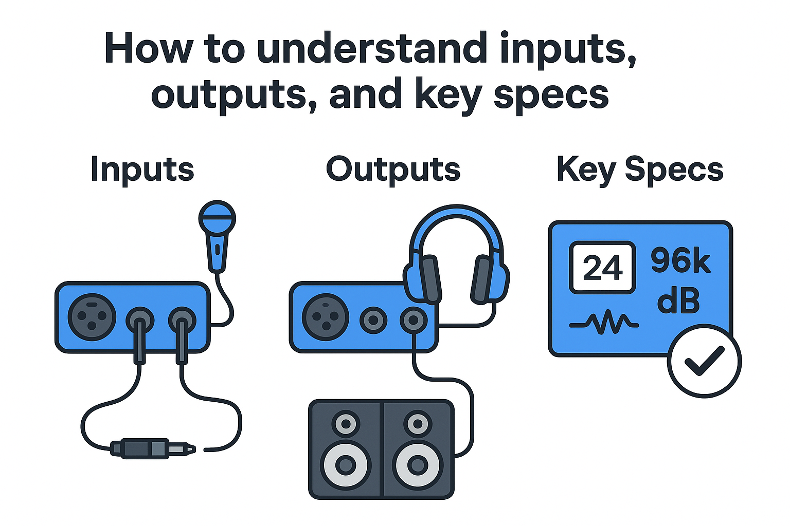 How to understand inputs, outputs, and key specs