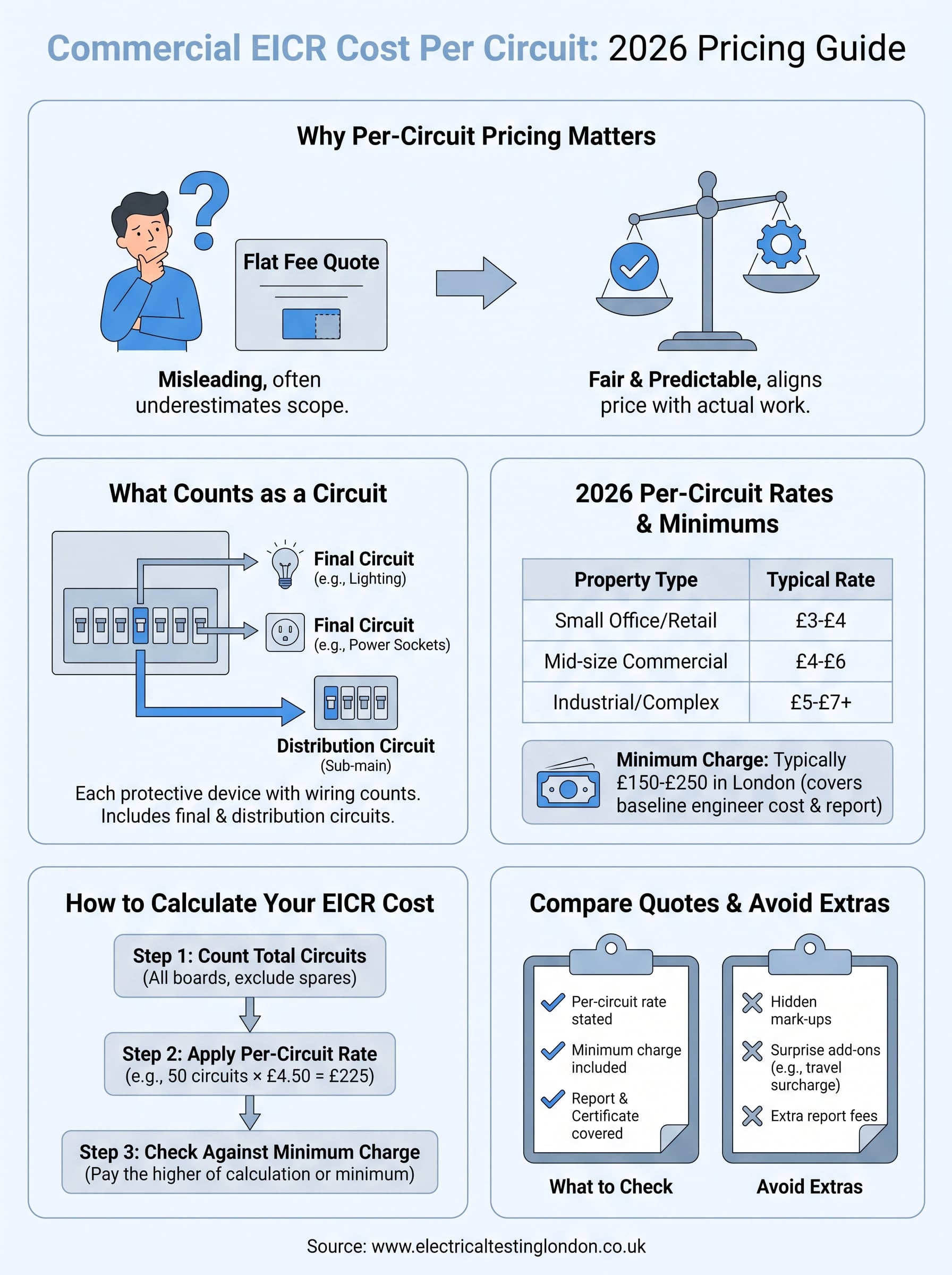 commercial eicr cost per circuit infographic