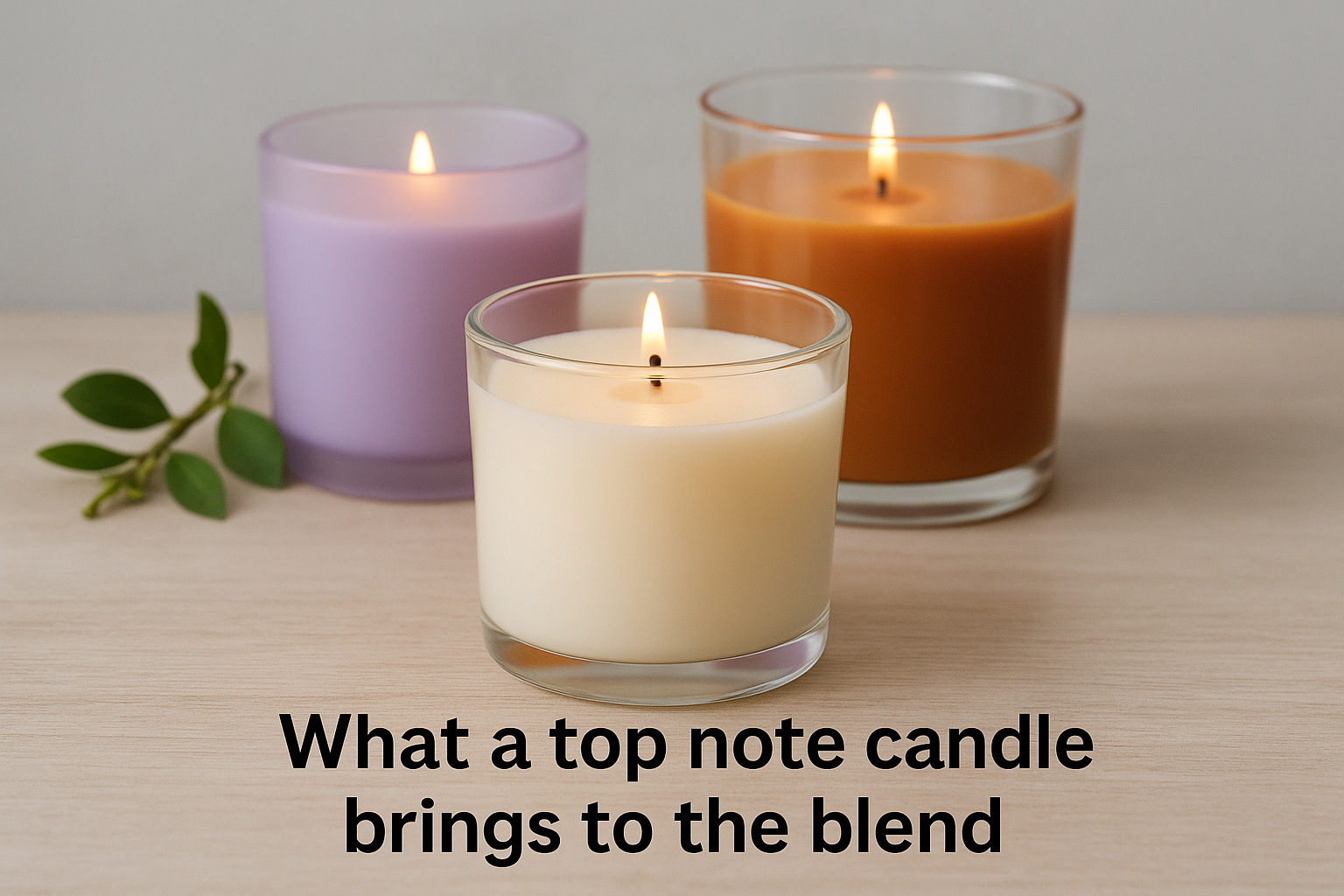 What a top note candle brings to the blend