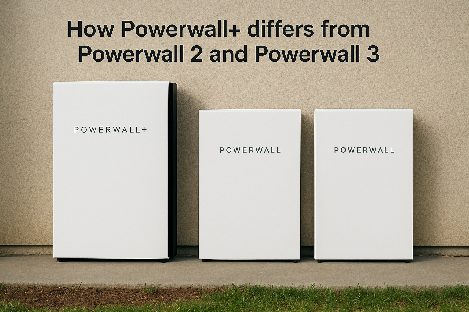 How Powerwall+ differs from Powerwall 2 and Powerwall 3