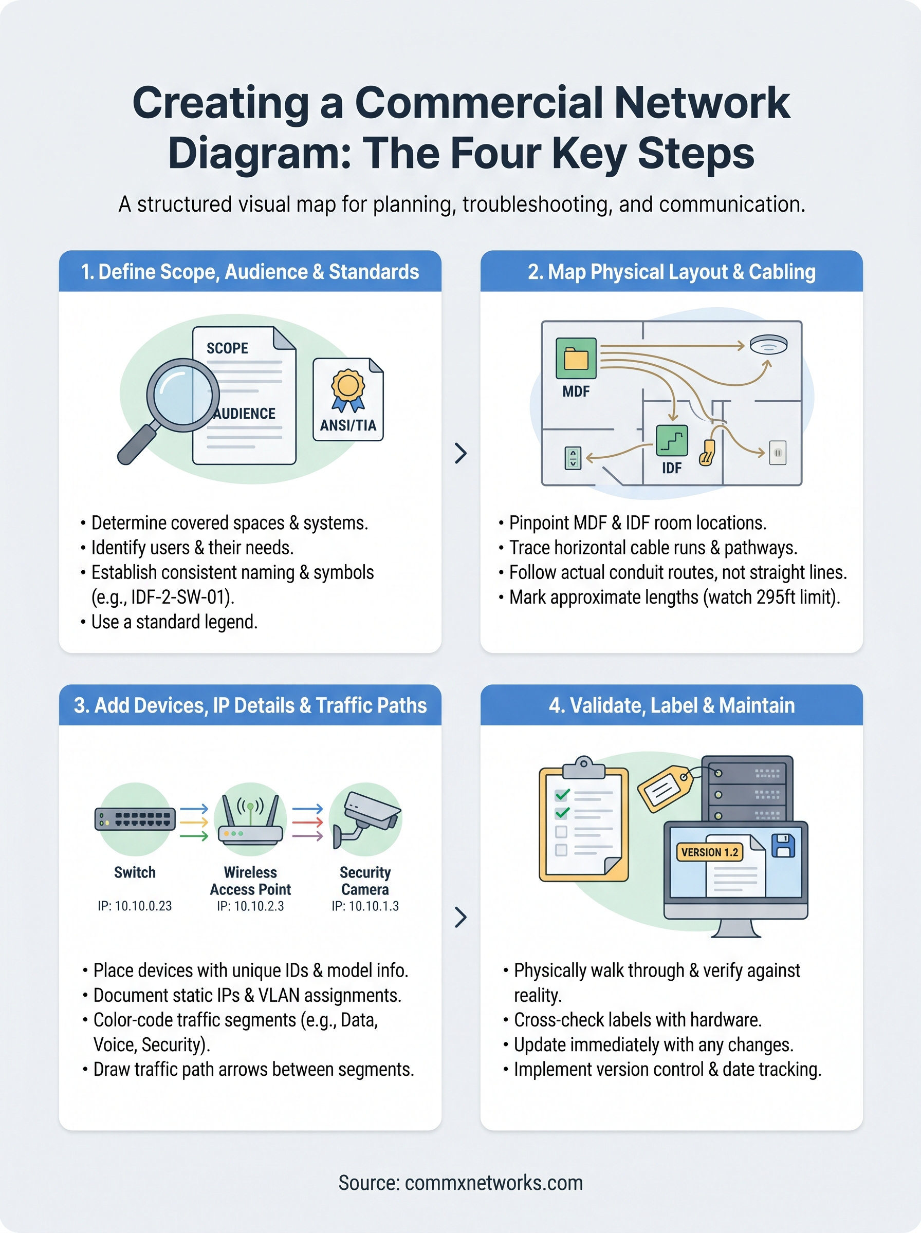 how to create a network diagram infographic