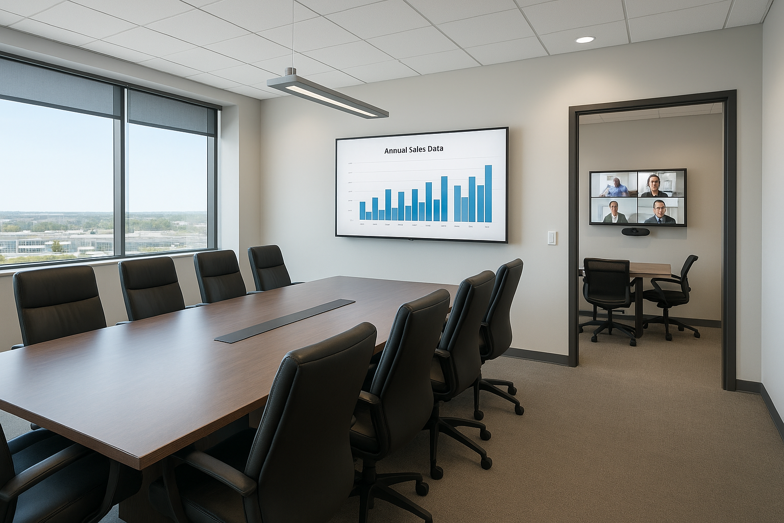 Corporate conference rooms and huddle spaces