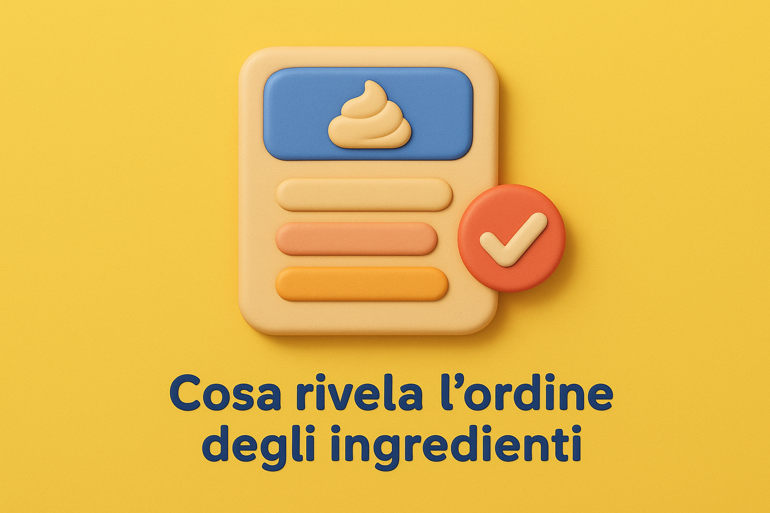 Cosa rivela l'ordine degli ingredienti