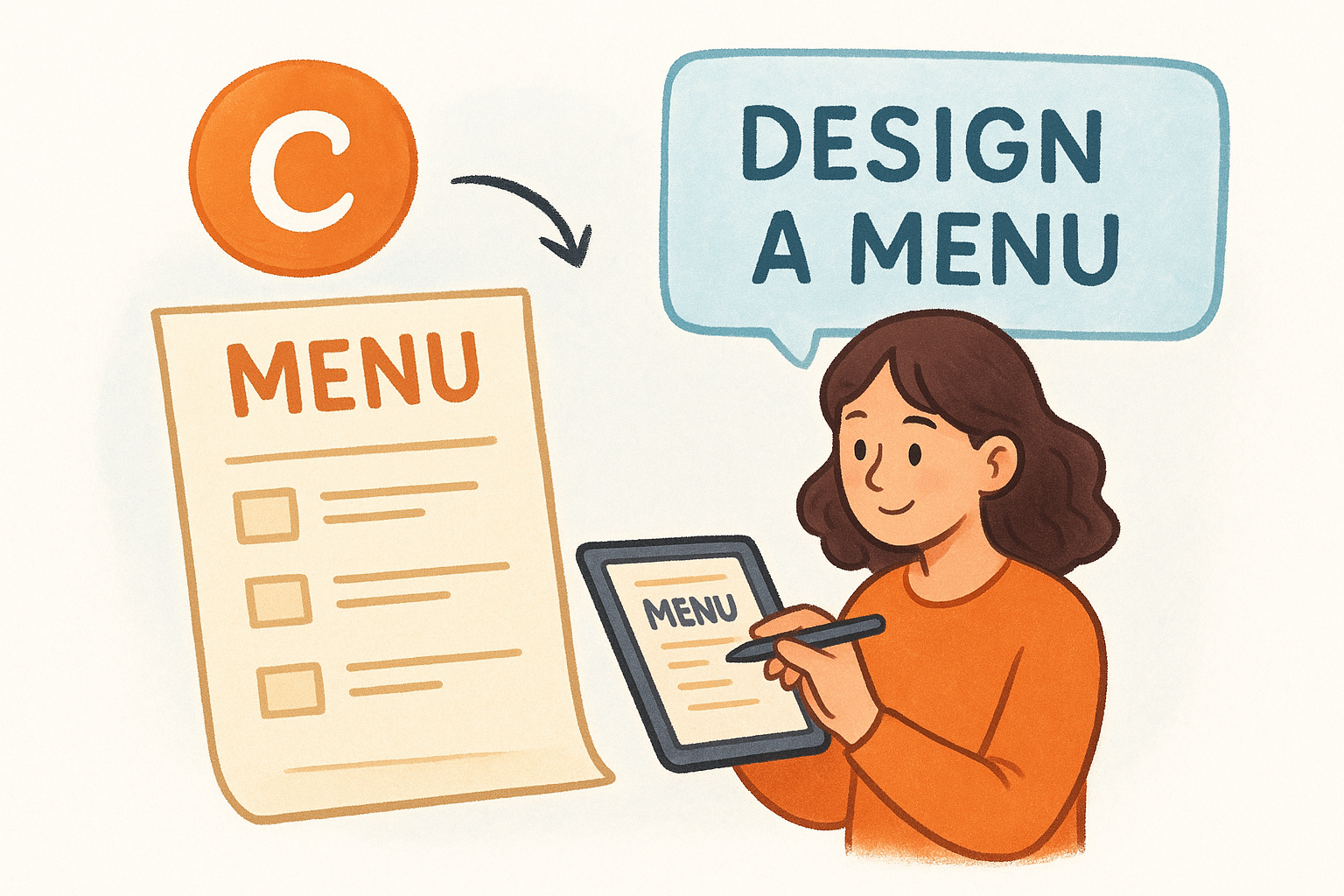 4. Design a menu yourself with Canva