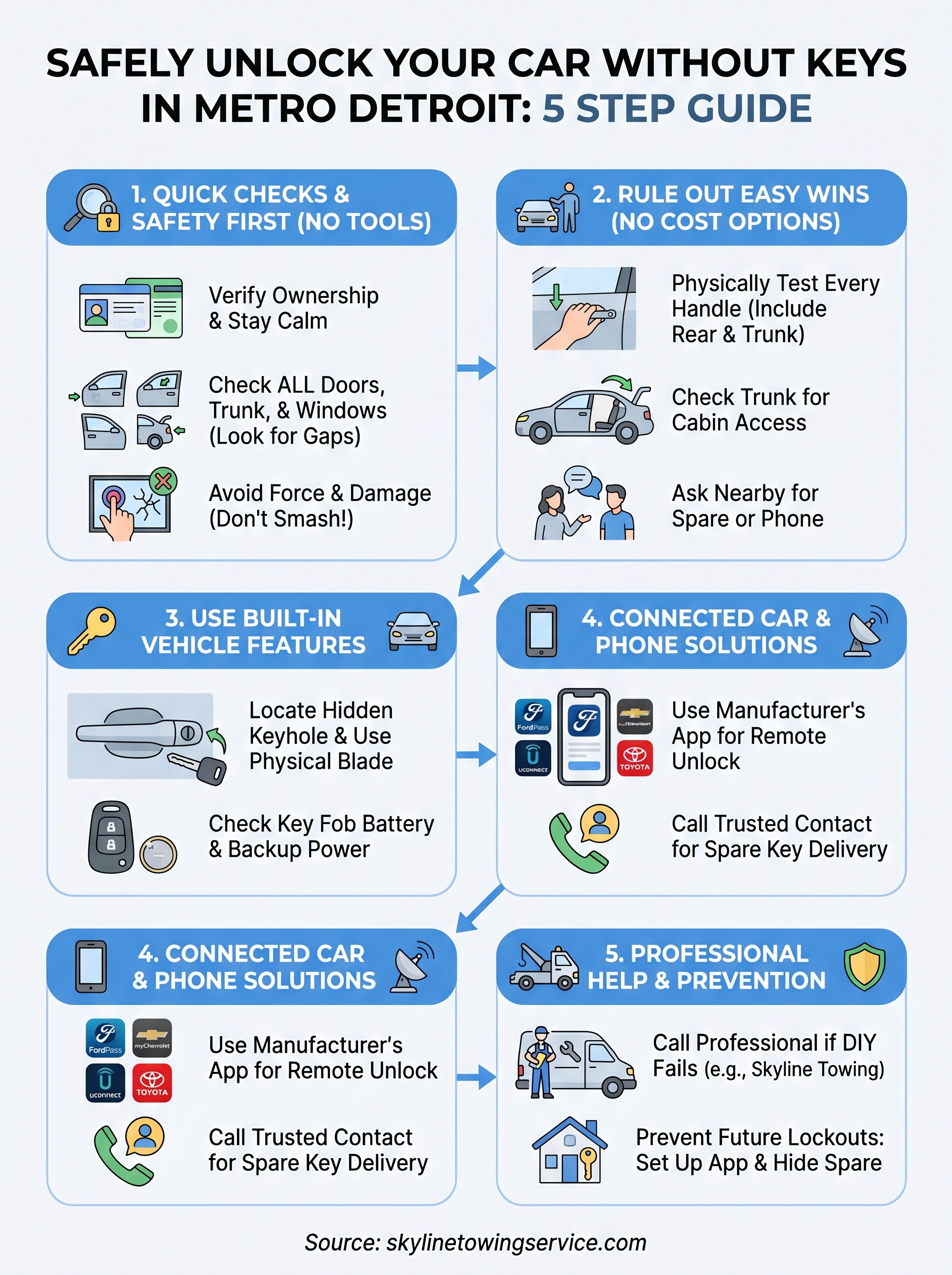 how to unlock car without keys infographic