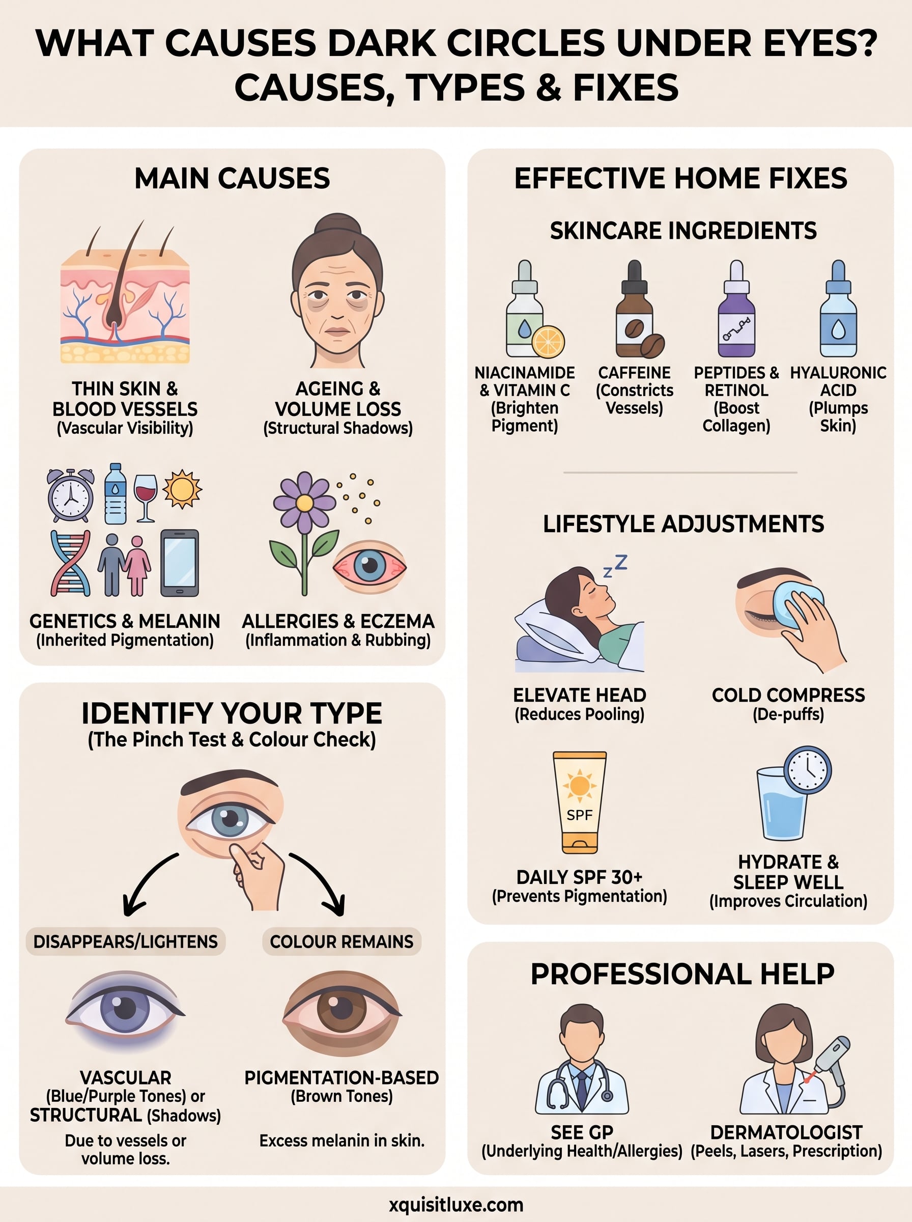 what causes dark circles under eyes infographic