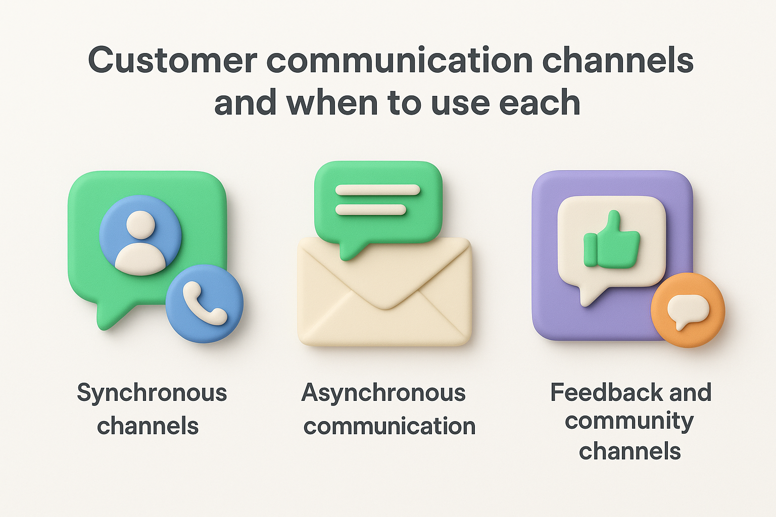 Customer communication channels and when to use each
