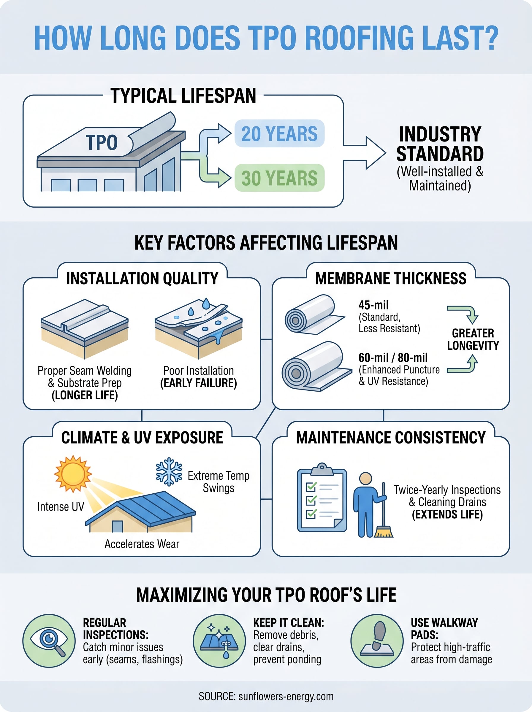 how long does tpo roofing last infographic