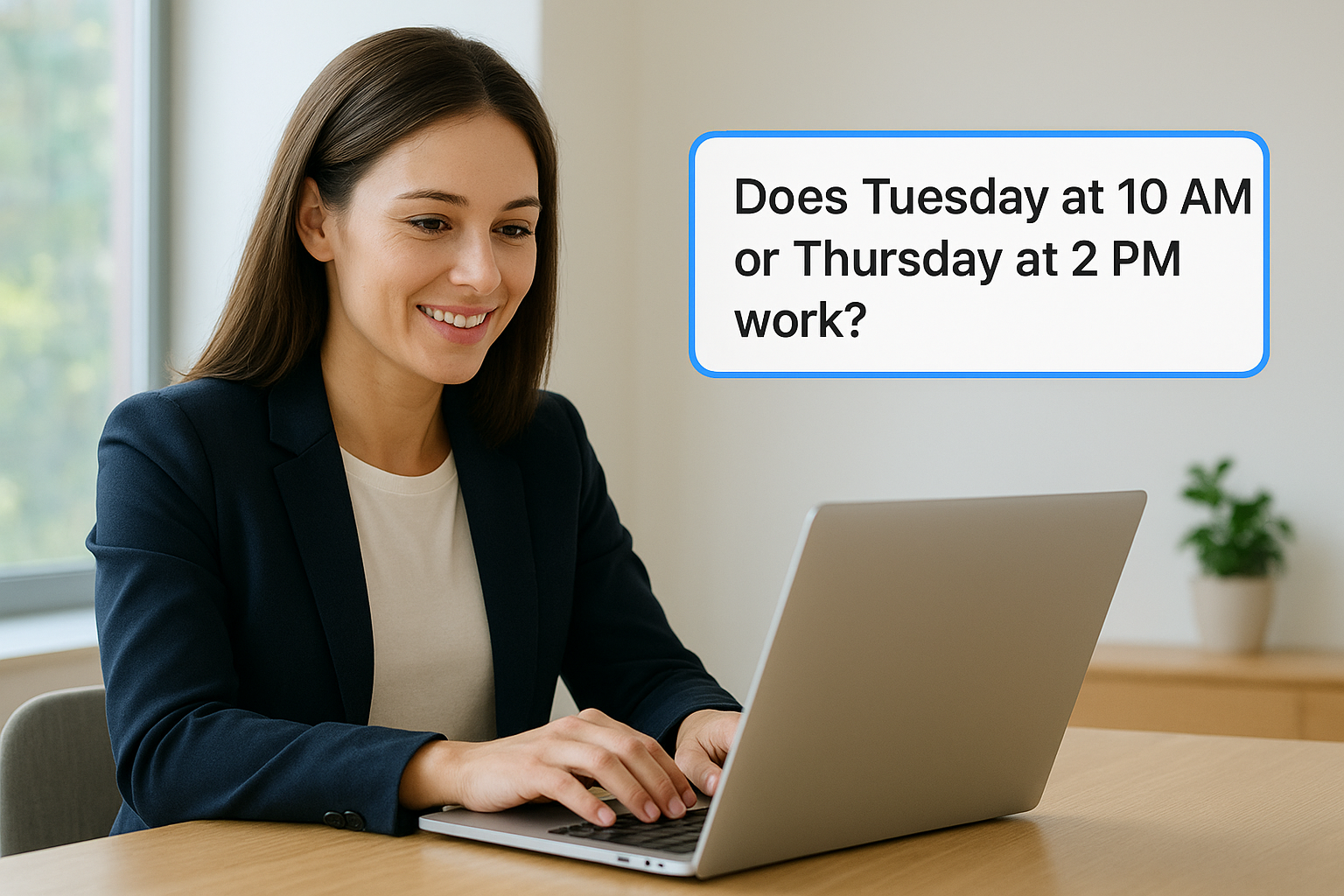 8. Use a meeting ask with two specific time options