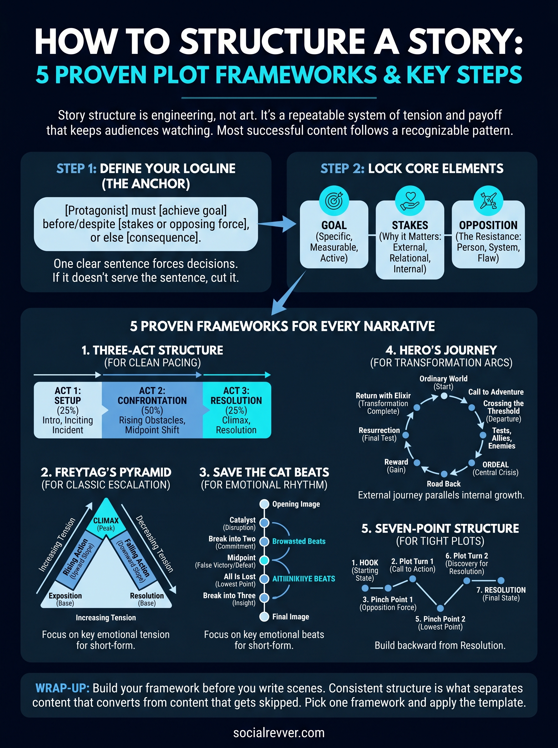 how to structure a story infographic