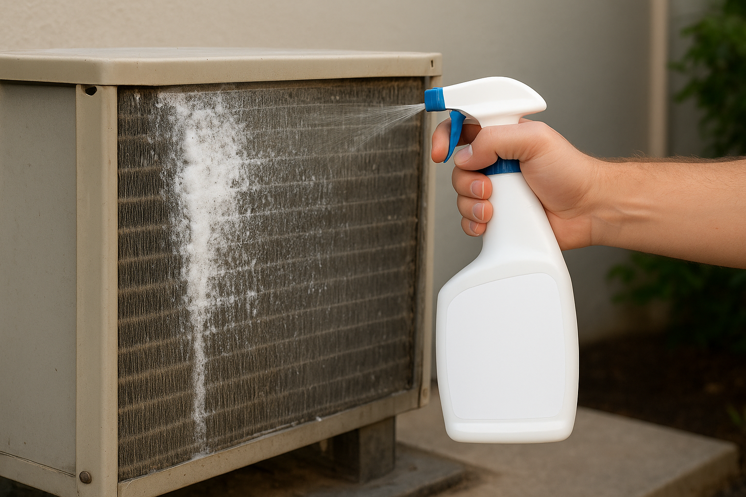 Apply the coil cleaner correctly
