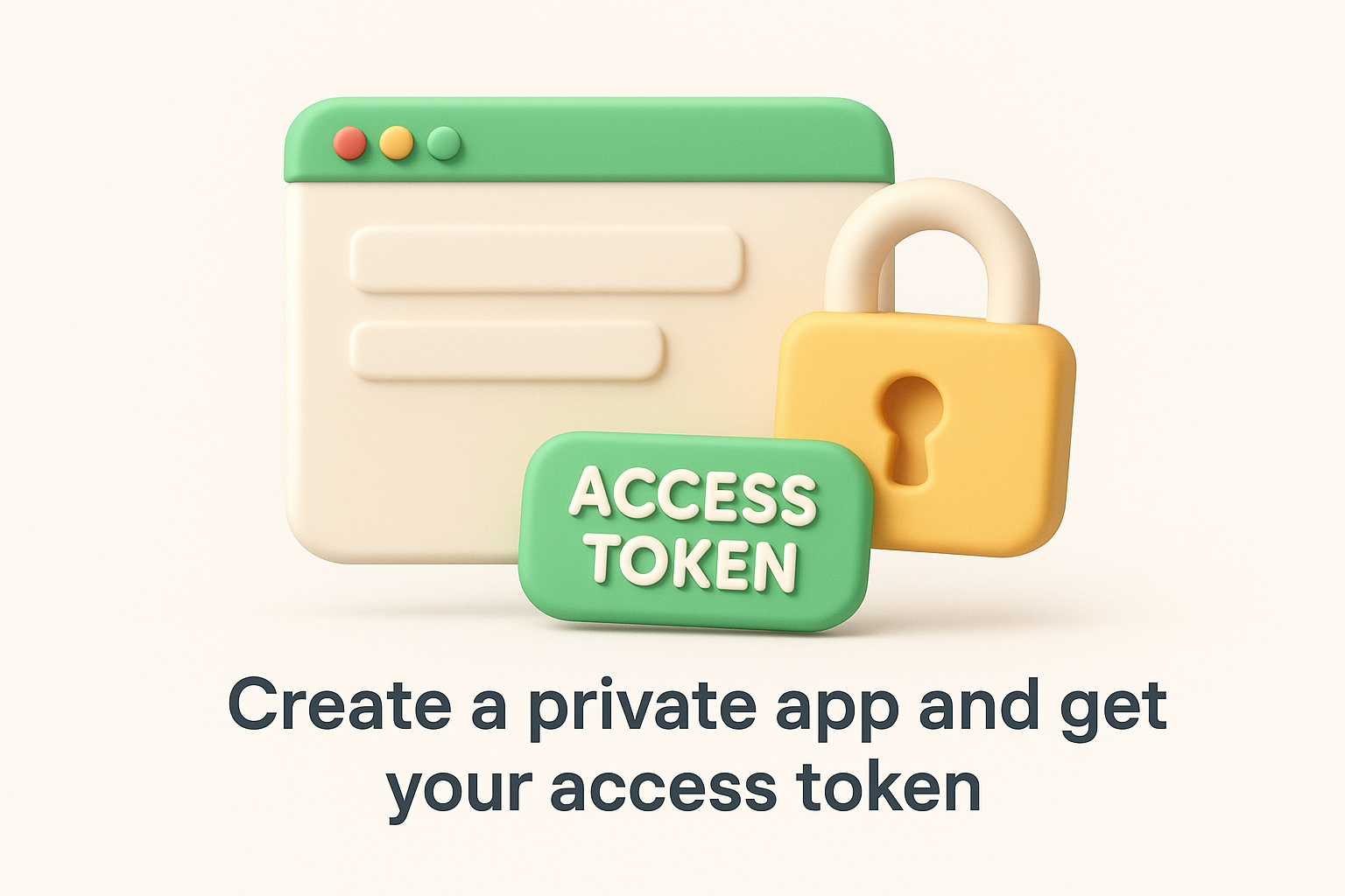 Create a private app and get your access token