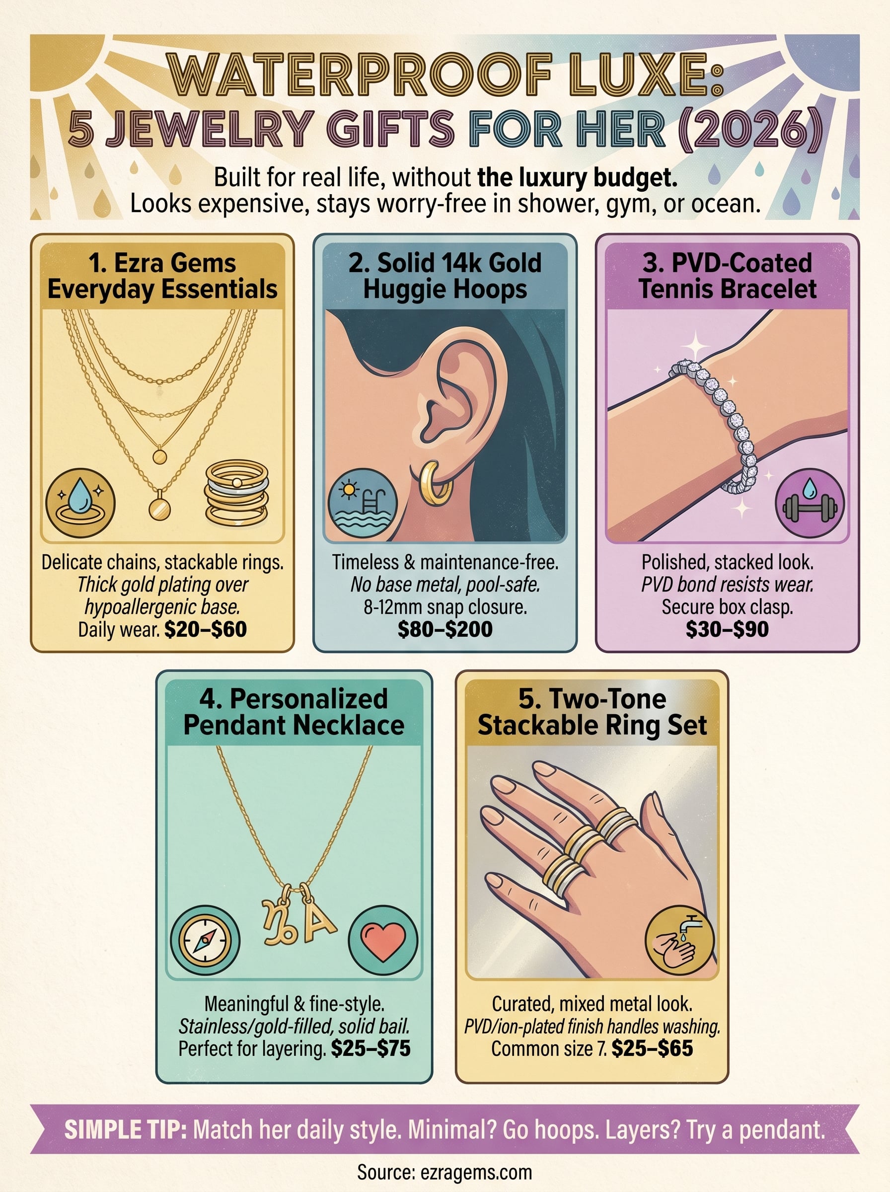 jewelry gifts for her infographic