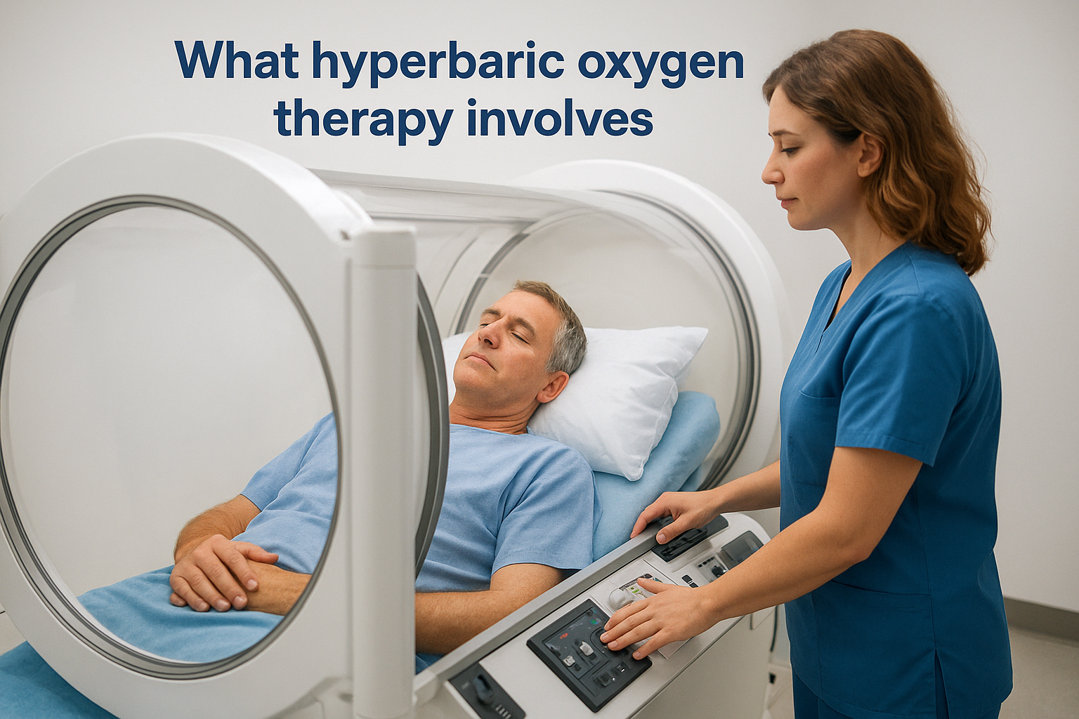 What hyperbaric oxygen therapy involves