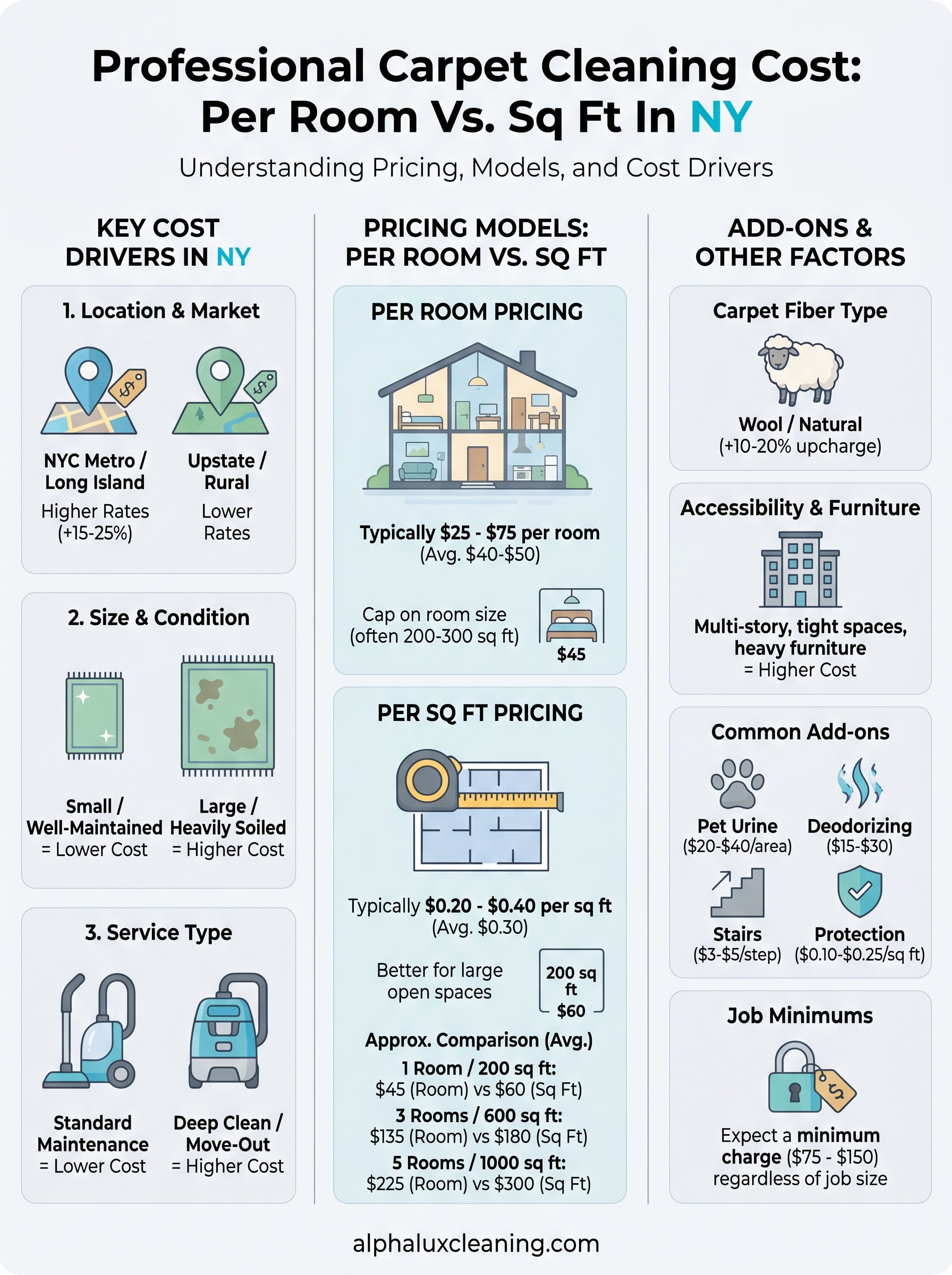 professional carpet cleaning cost infographic