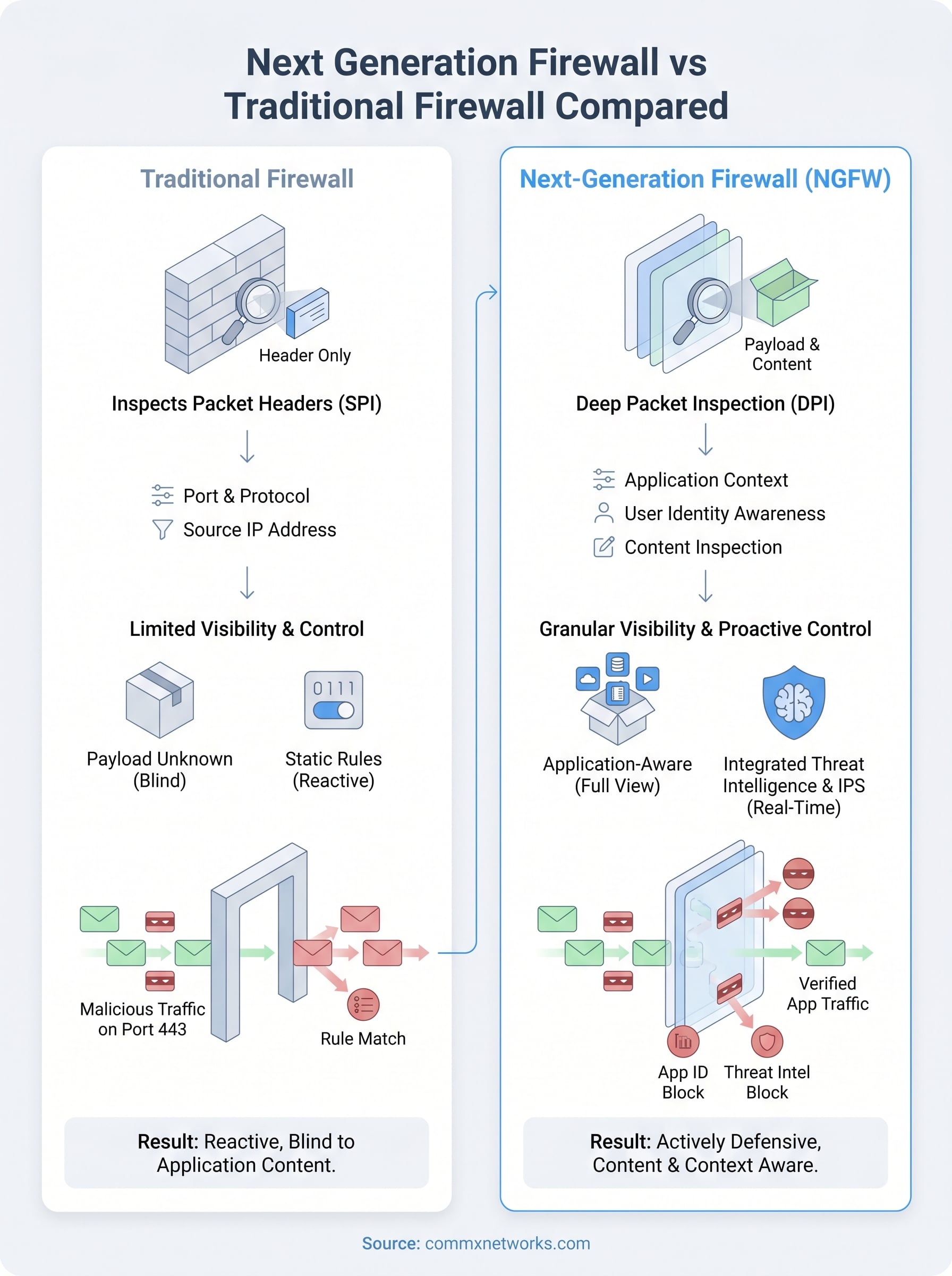 next generation firewall vs traditional firewall infographic