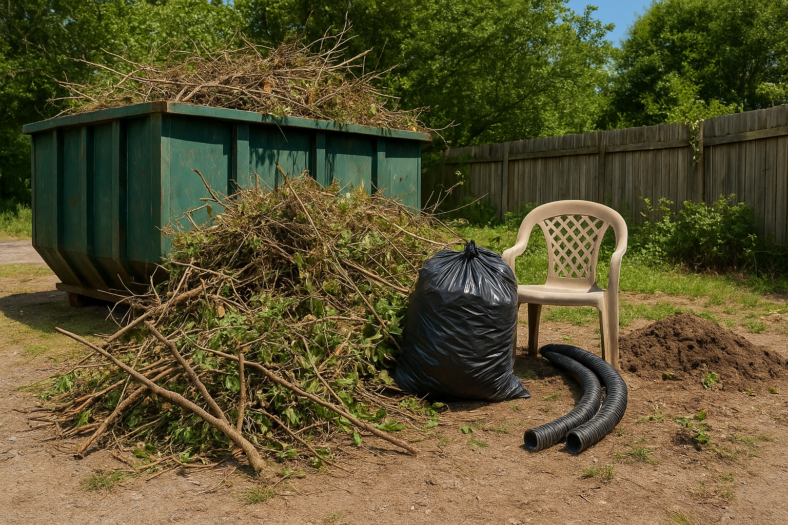 4. Yard waste and outdoor cleanup debris
