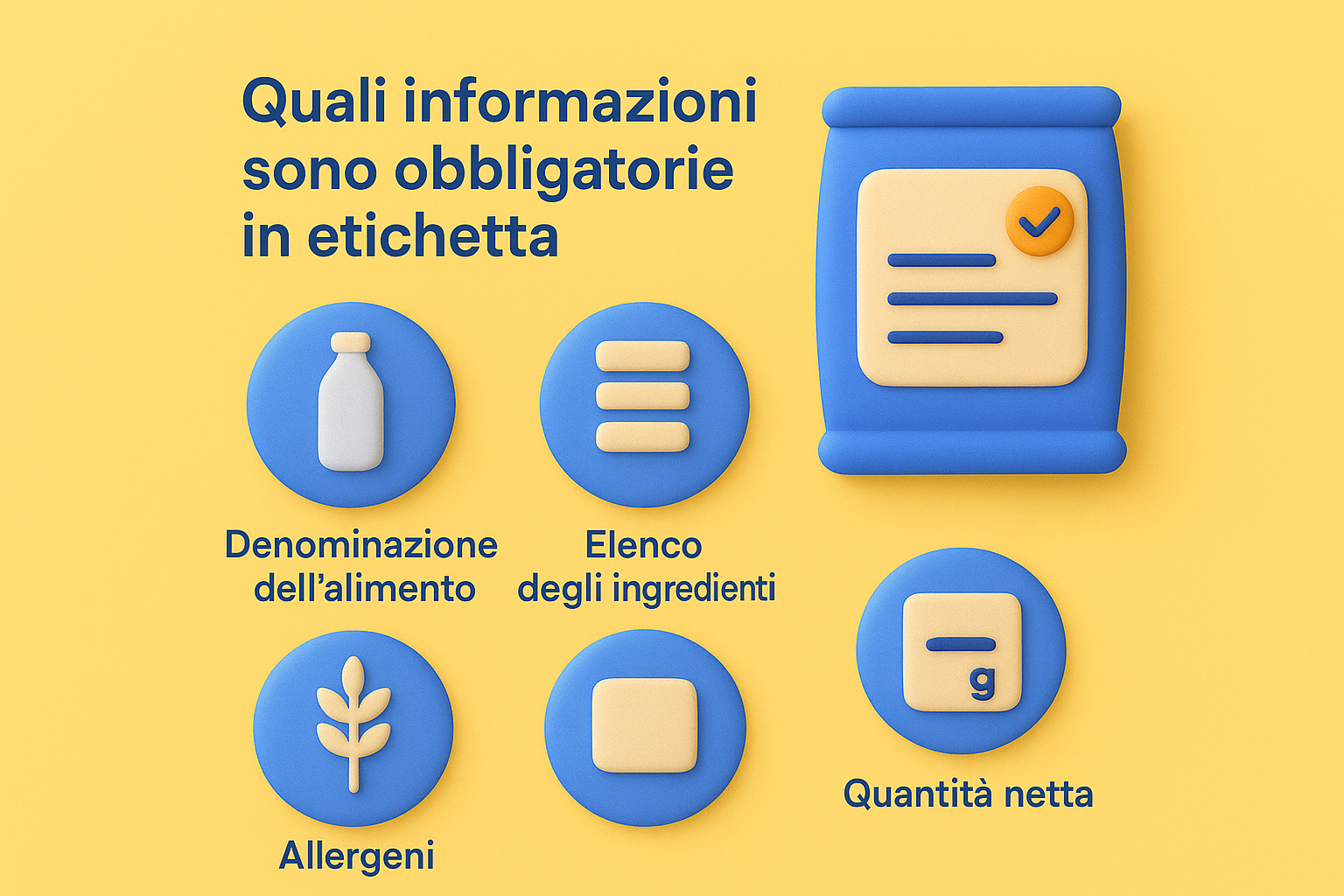 Quali informazioni sono obbligatorie in etichetta