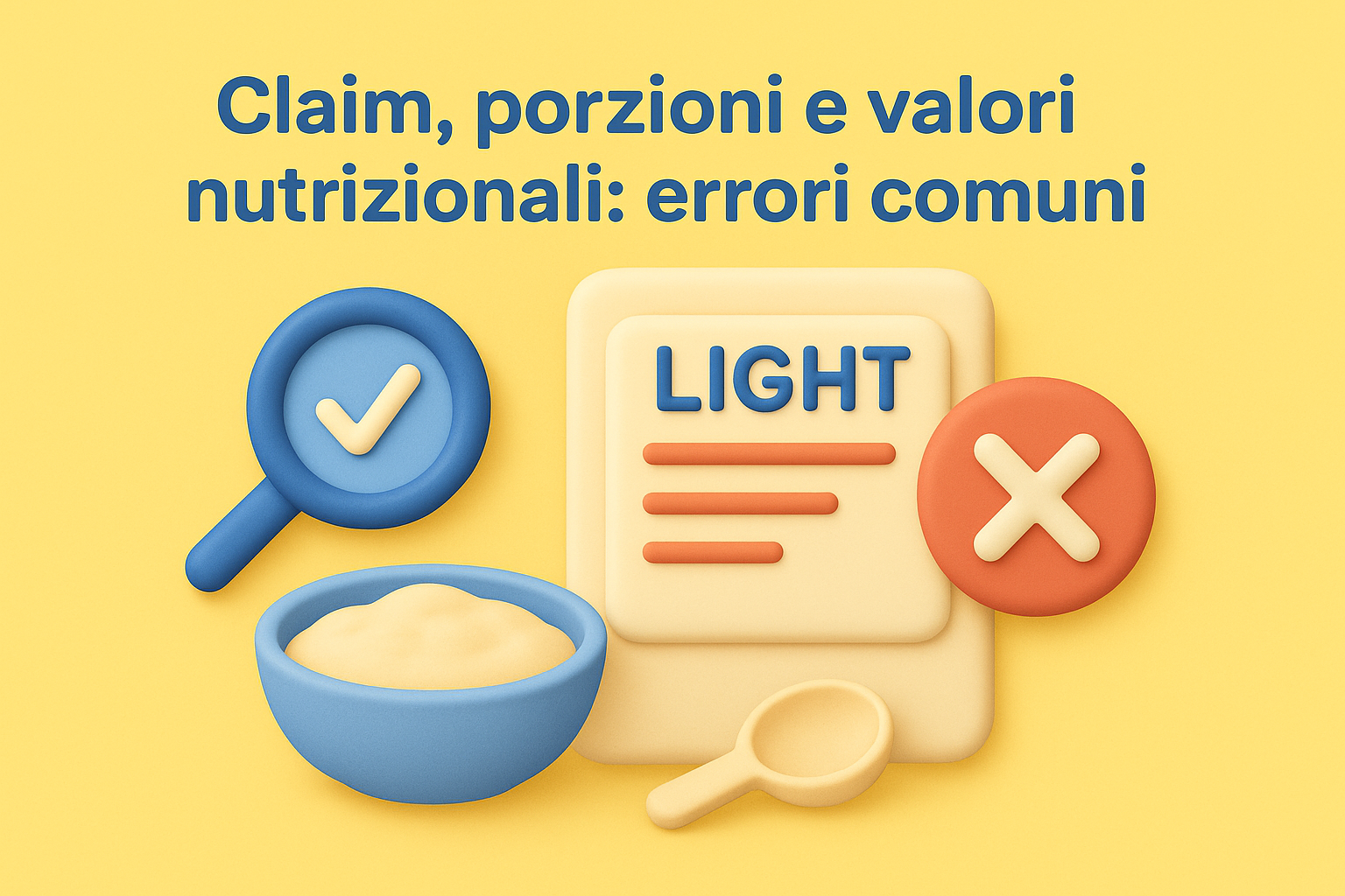 Claim, porzioni e valori nutrizionali: errori comuni