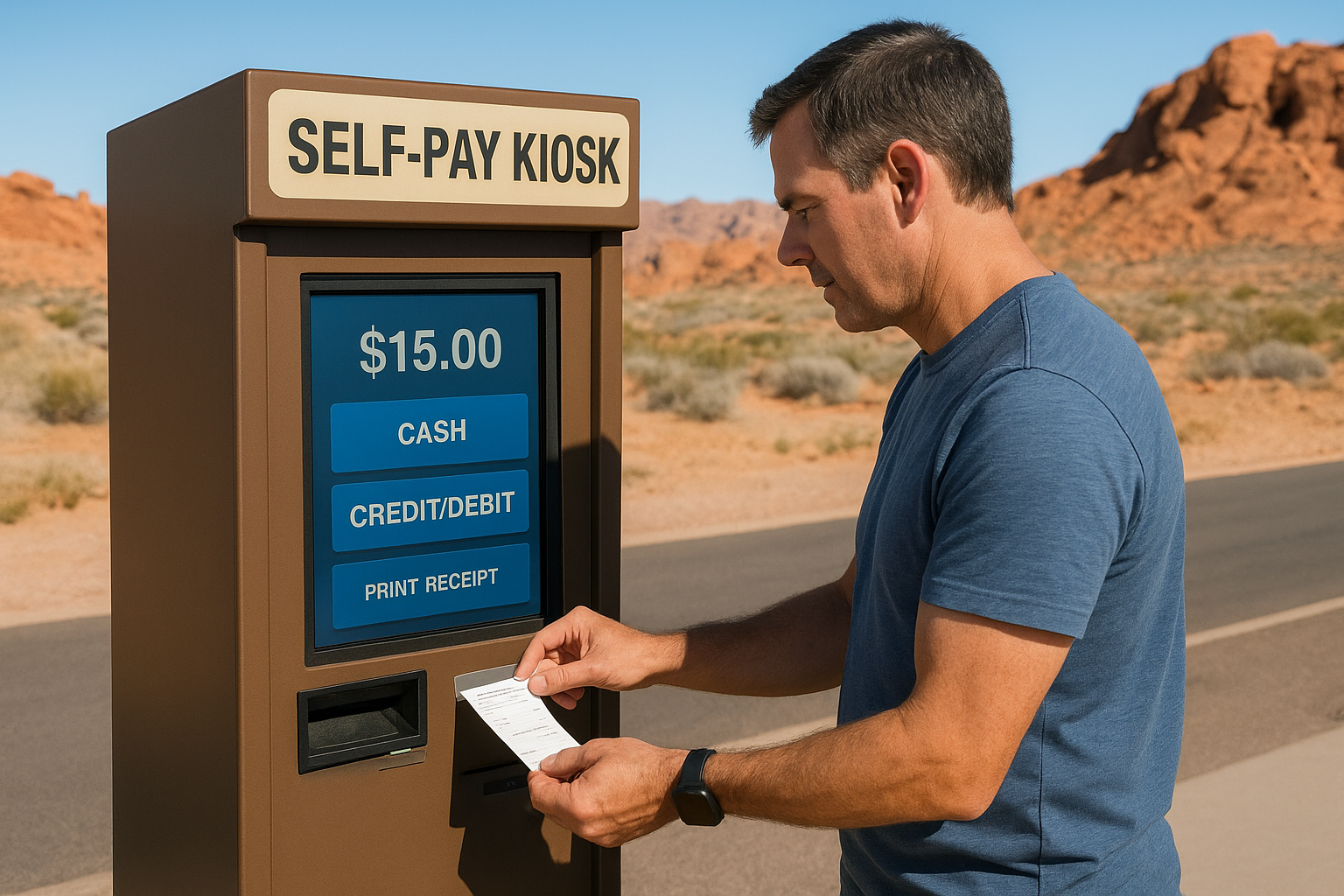 Using the self-pay kiosks