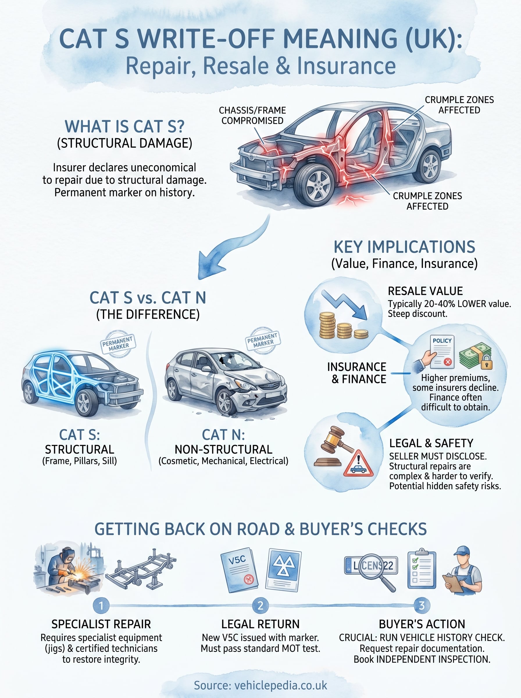 cat s write off meaning infographic