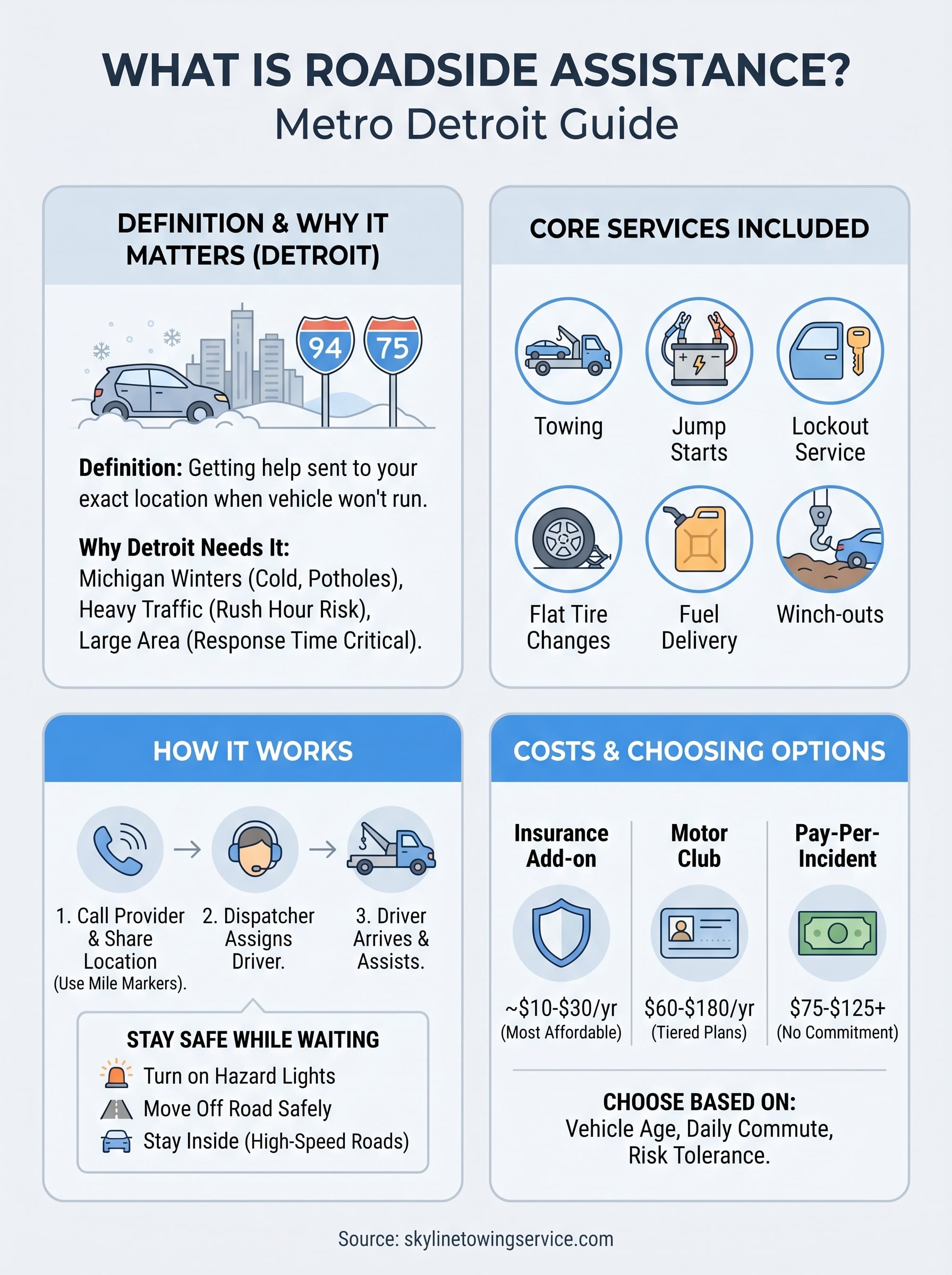 what is roadside assistance infographic
