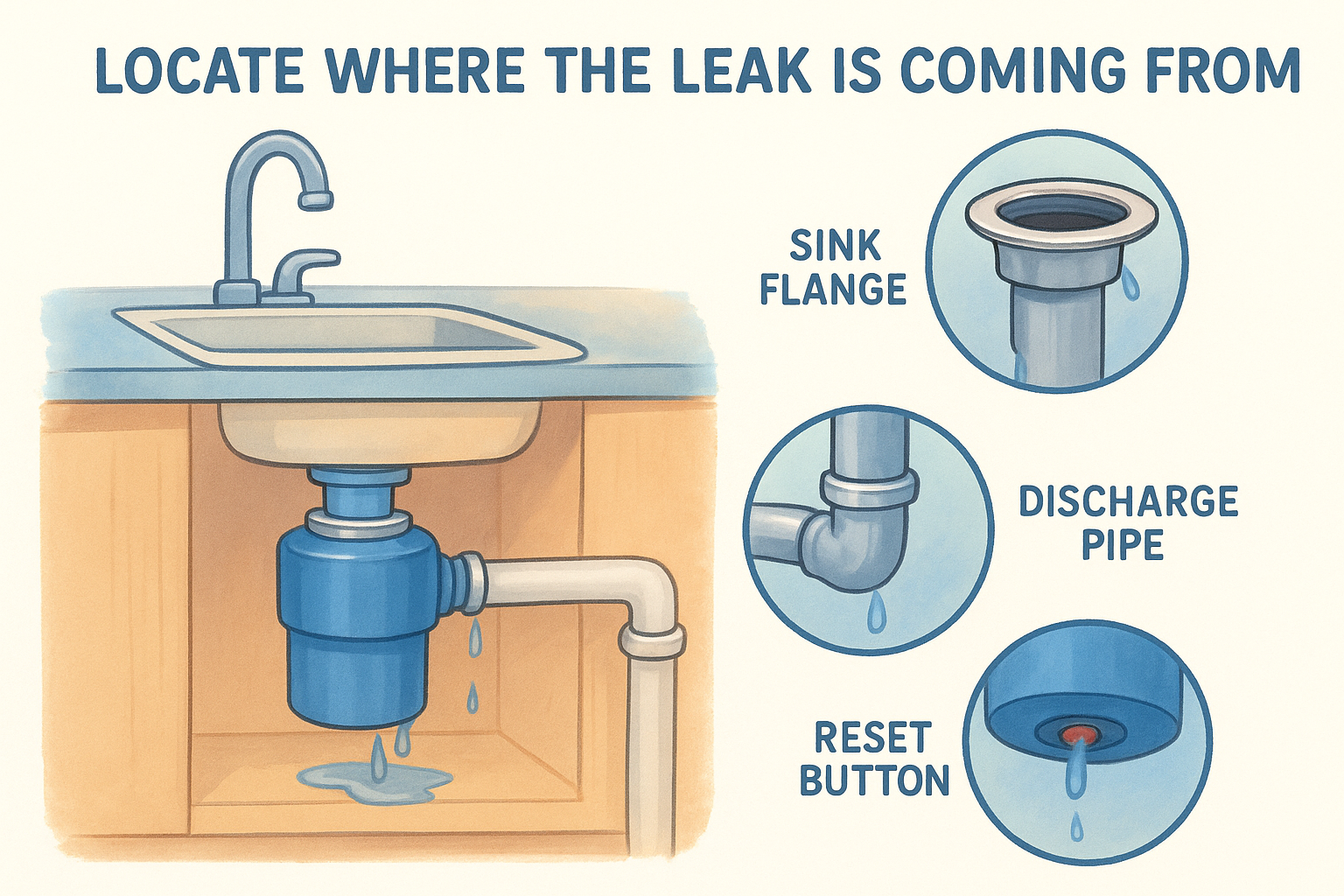 Locate where the leak is coming from
