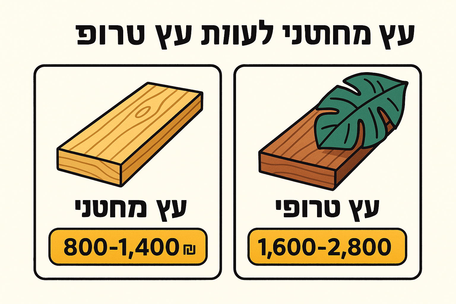 עץ מחטני לעומת עץ טרופי