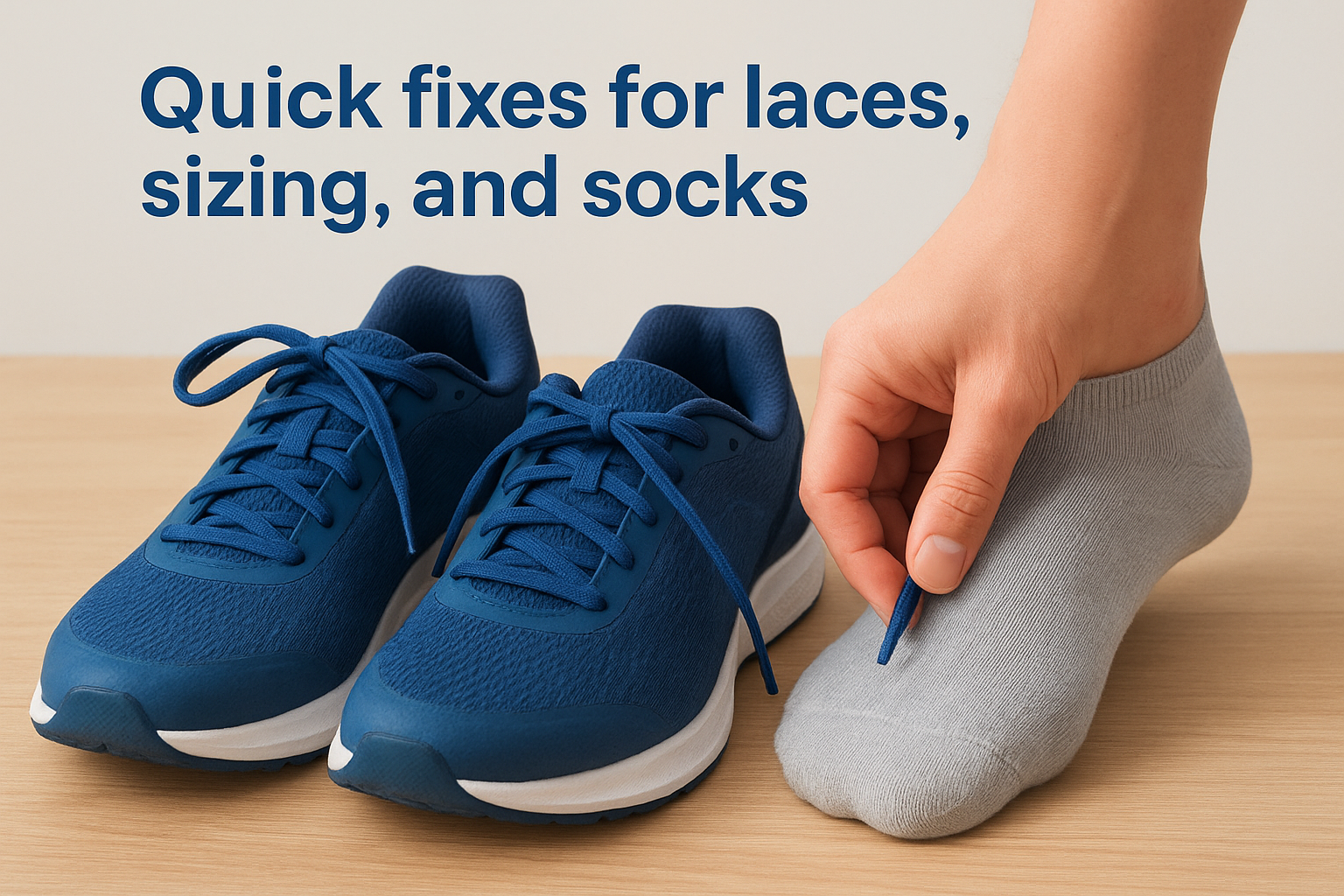 Quick fixes for laces, sizing, and socks