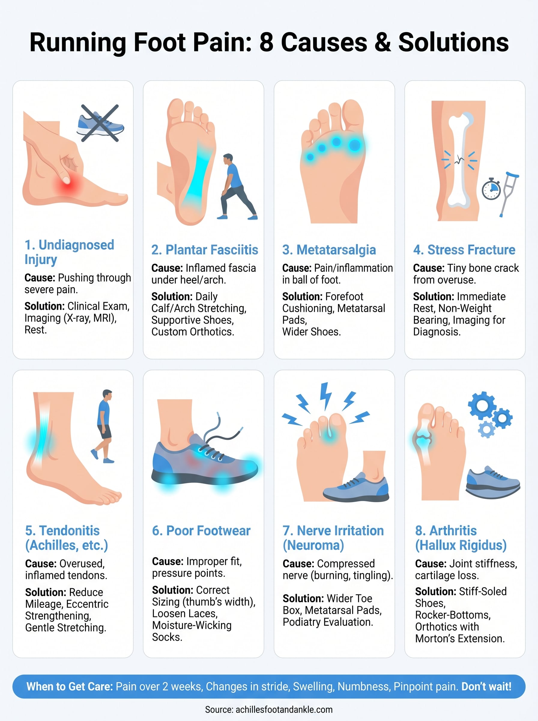 why does my foot hurt when running infographic