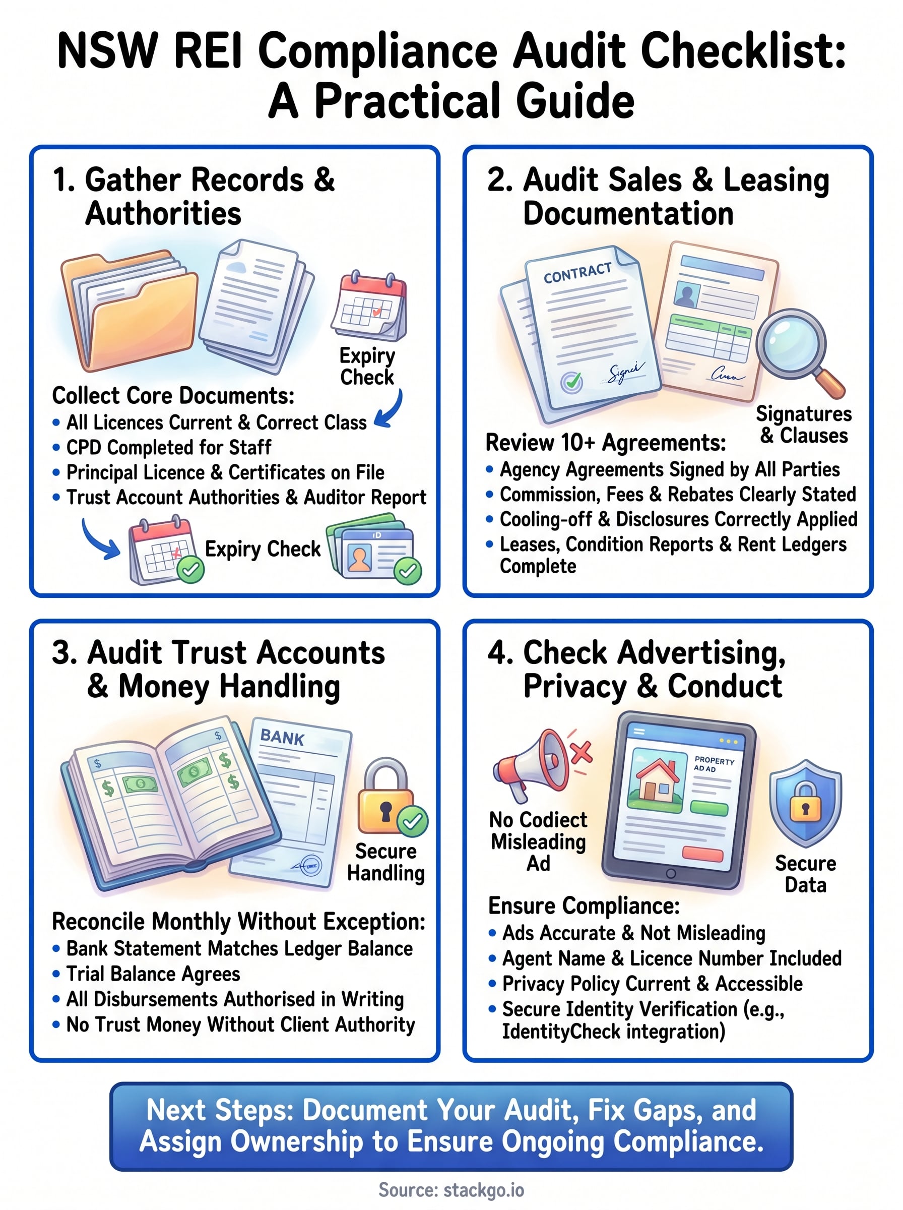 rei compliance checklist infographic